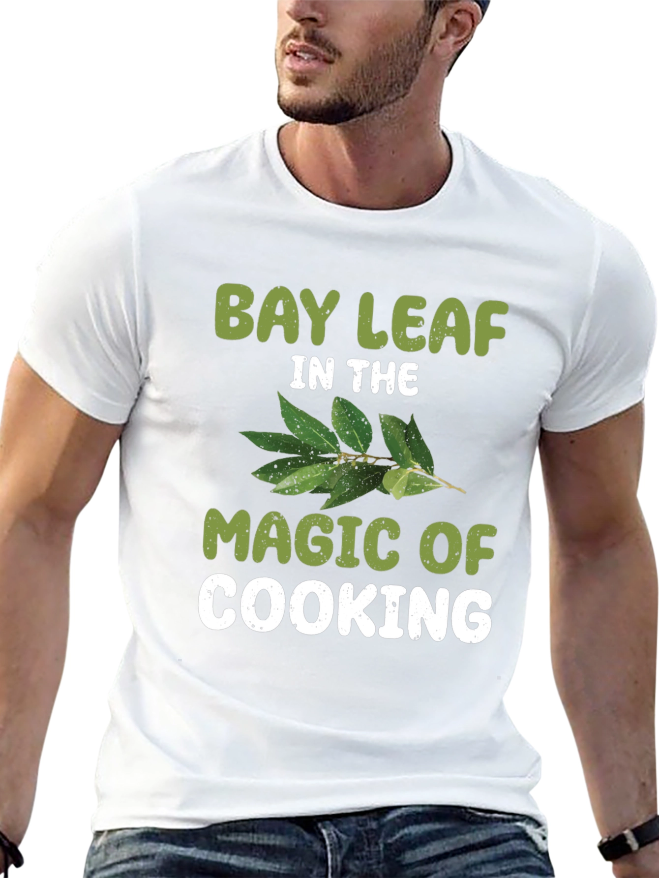 Black Bay Leaf Cooking Magic T-Shirt view 13