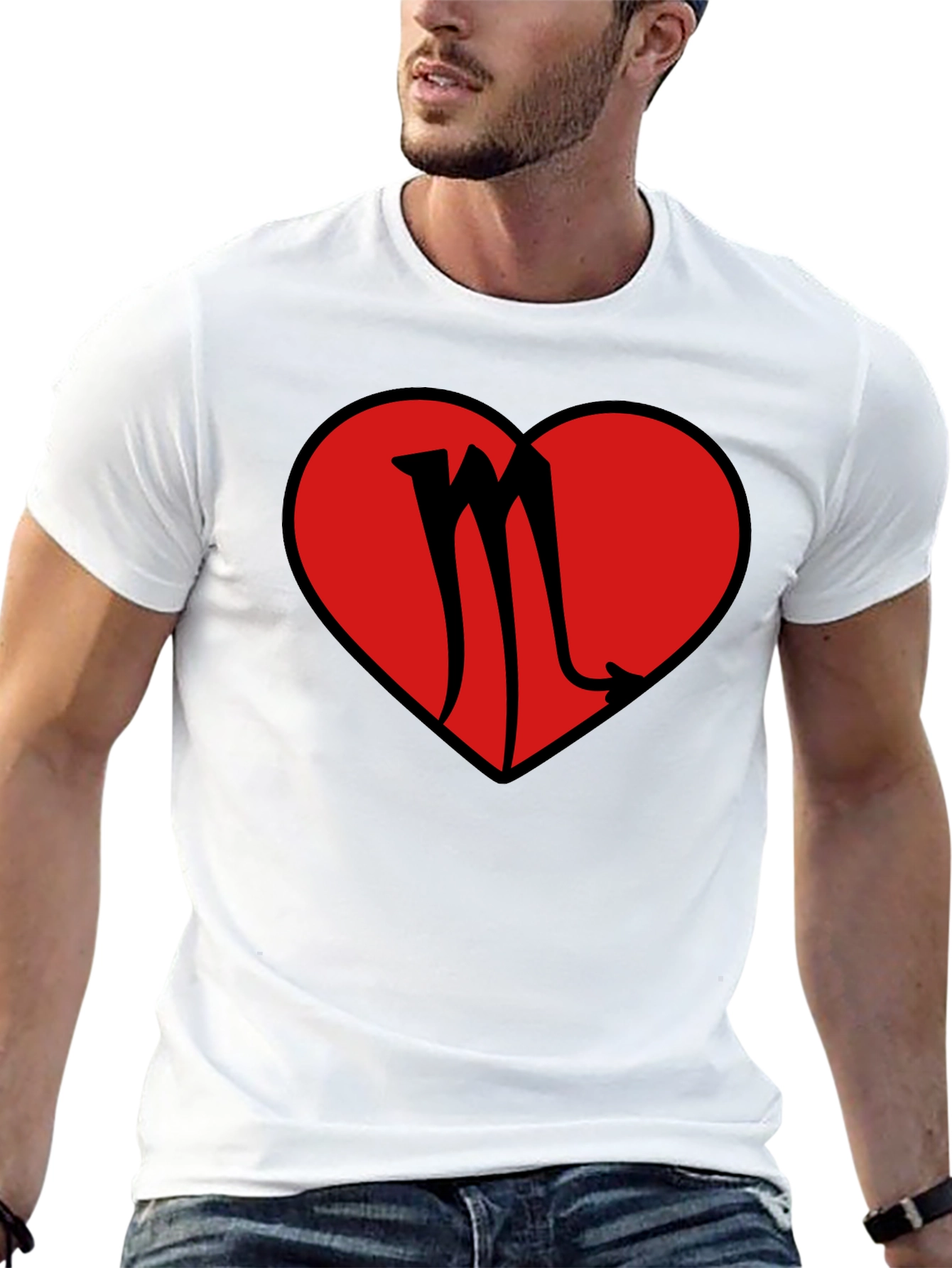 Black Scorpio Heart Graphic T-Shirt view 13