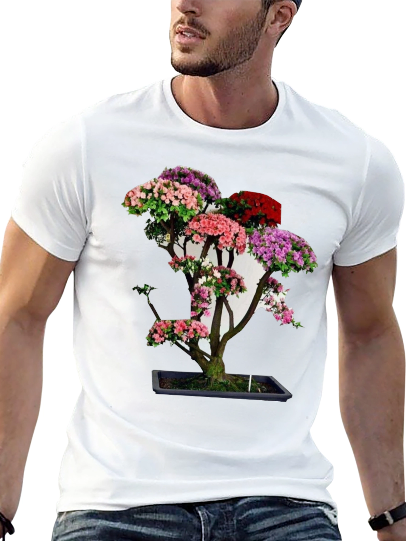 Black Bonsai Tree Graphic Tee - Unique Floral Design view 13