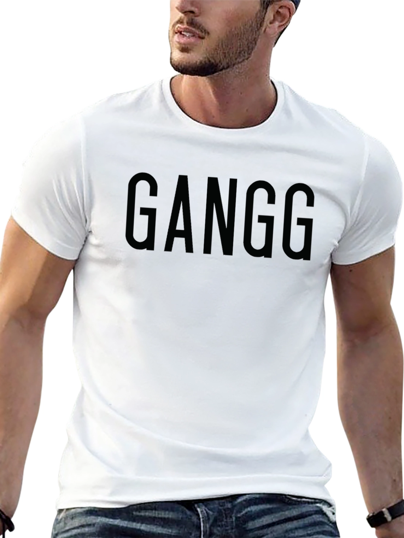 Black GANGG Black Crew Neck T-Shirt - Modern Fit view 13