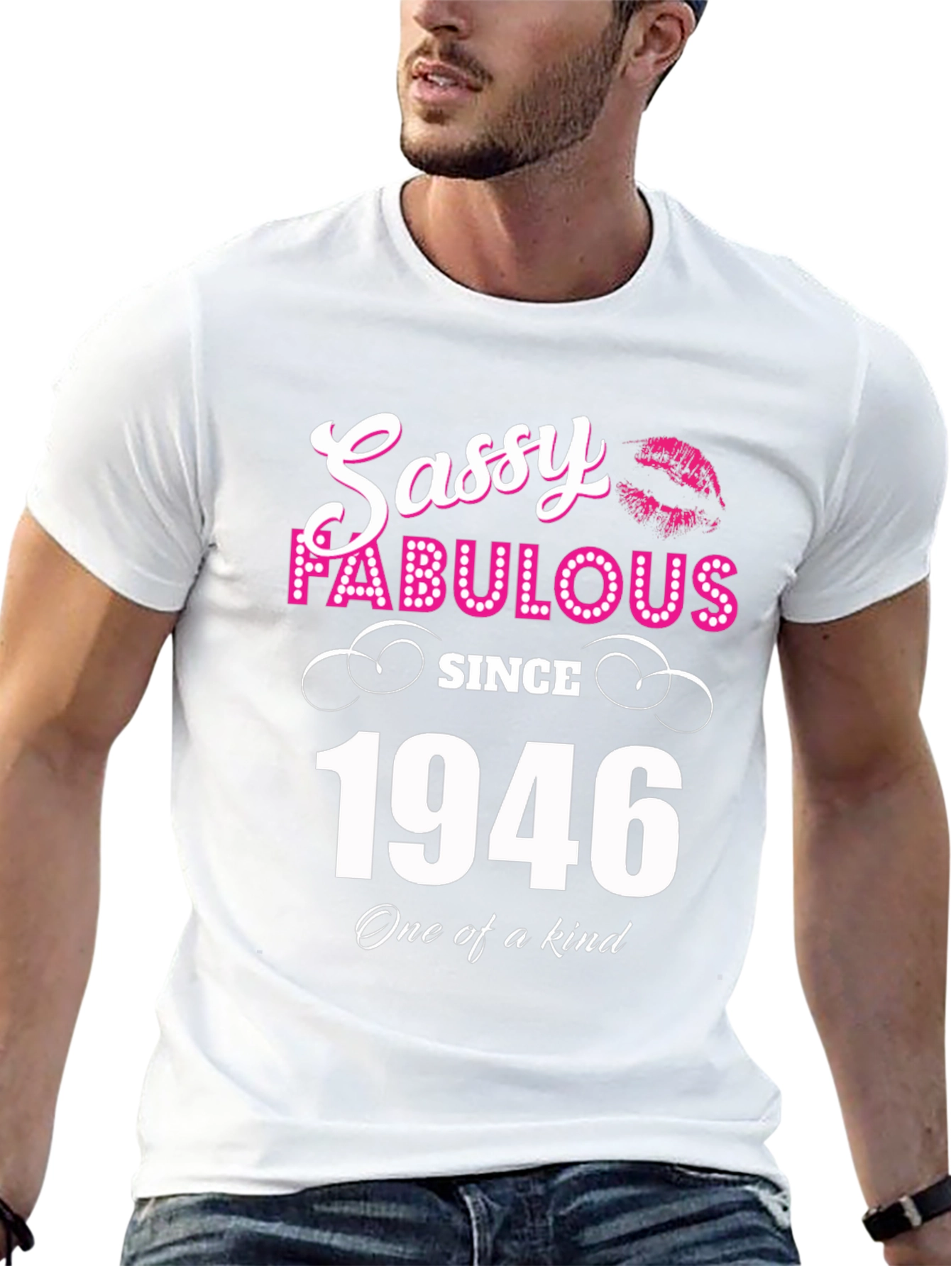 Black Sassy Fabulous Since 1946 Graphic T-Shirt view 13