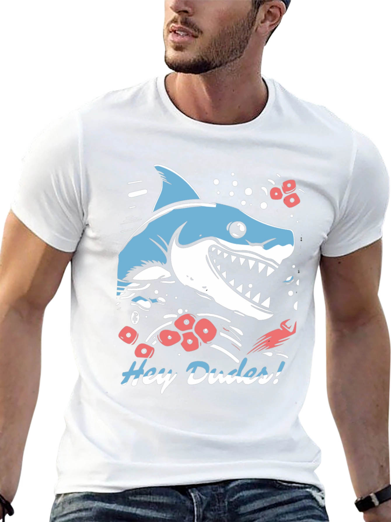 Black Hey Dudes Shark Graphic Tee view 13