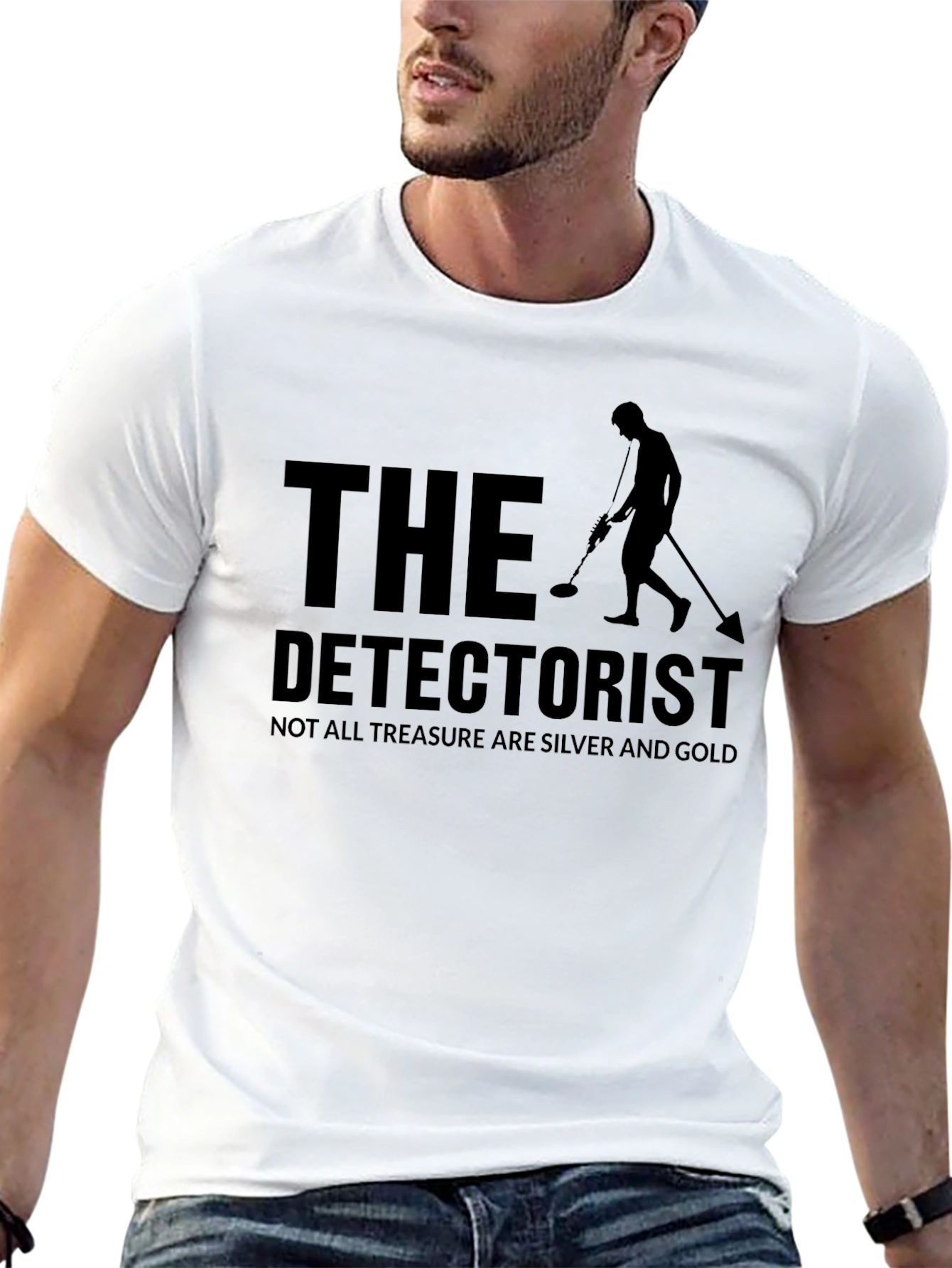 Black The Detectorist T-Shirt - Metal Detecting Apparel view 13