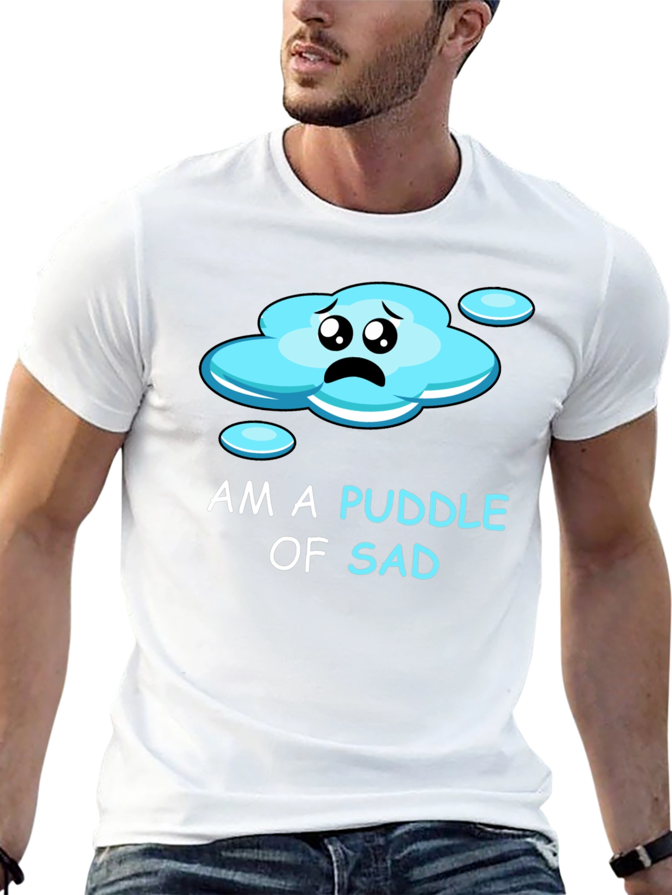 Black Puddle of Sad Tee - Express Your Mood! view 13