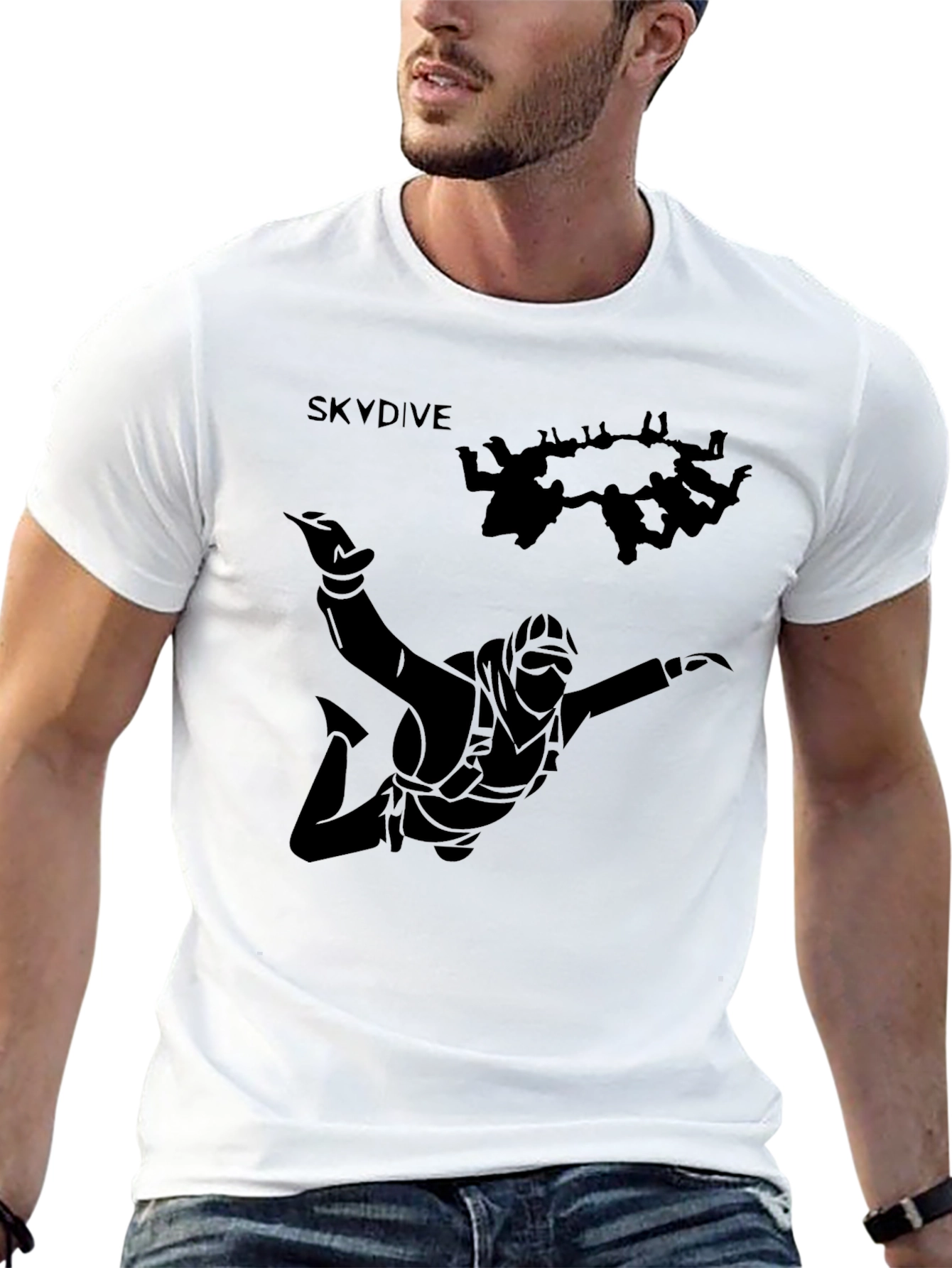 Black Skydiving Black T-Shirt | Jumpers view 13