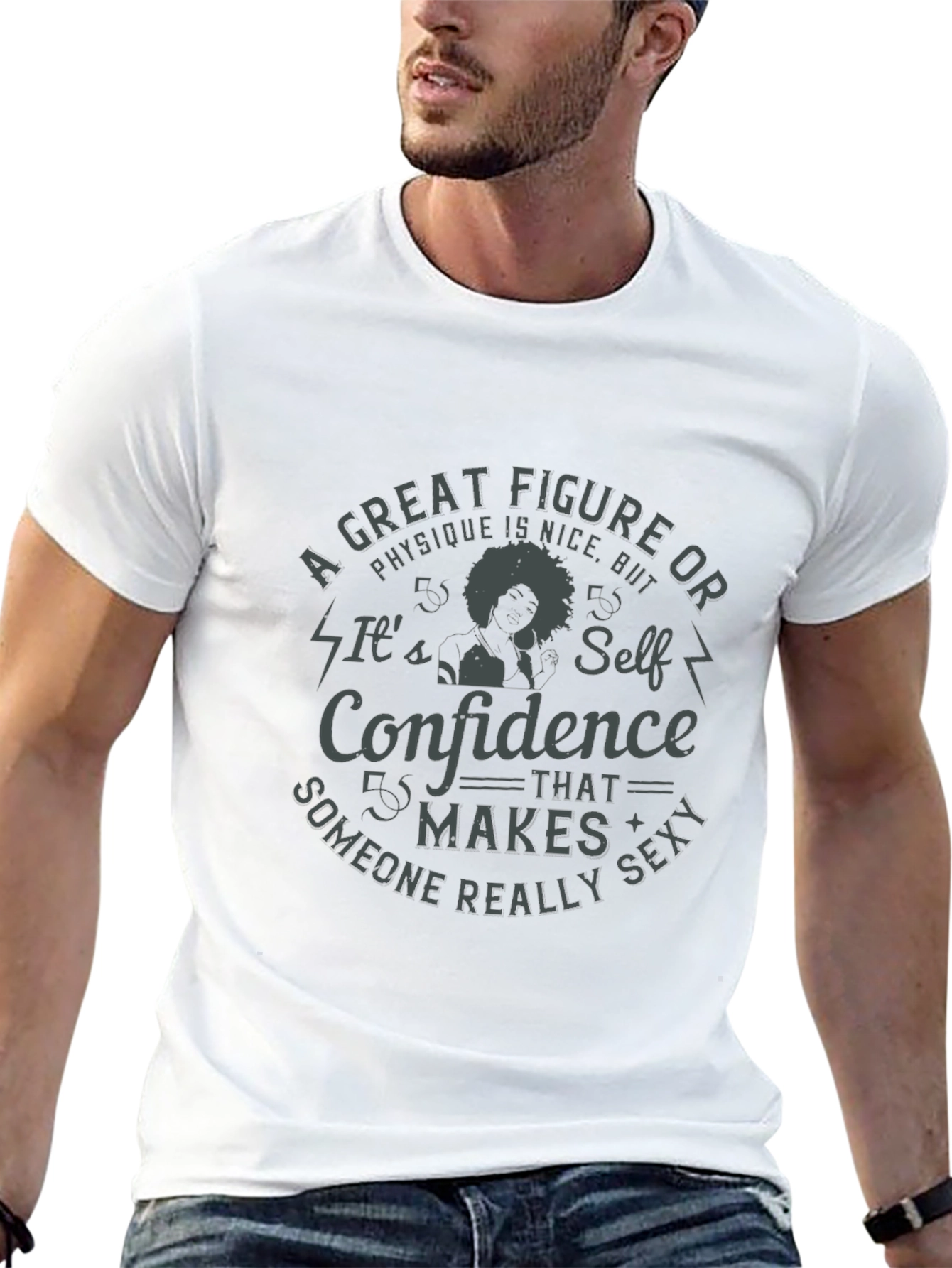 Black Confidence Makes Someone Sexy T-Shirt view 13