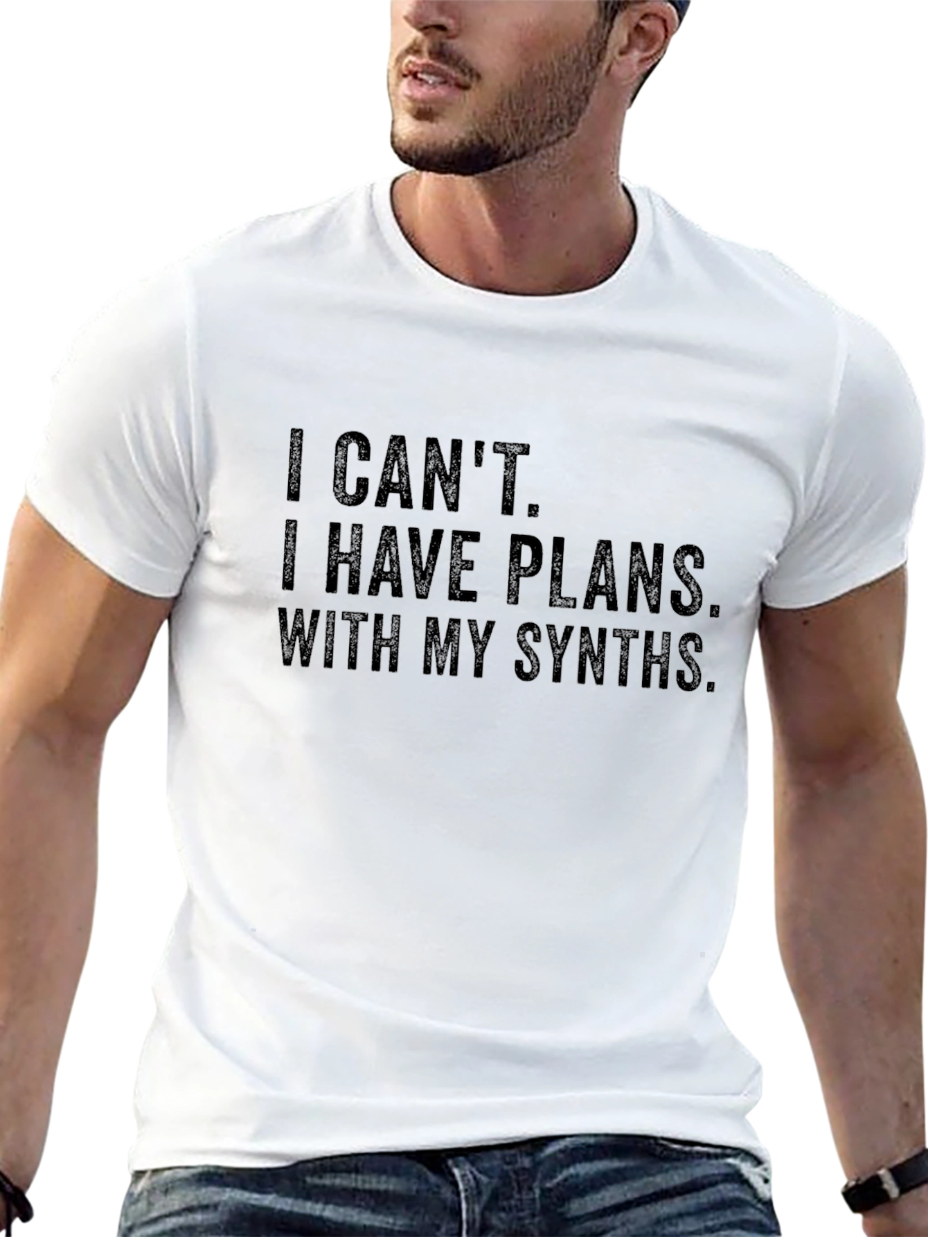 Black Synth Plans T-Shirt - Musician's Apparel view 13