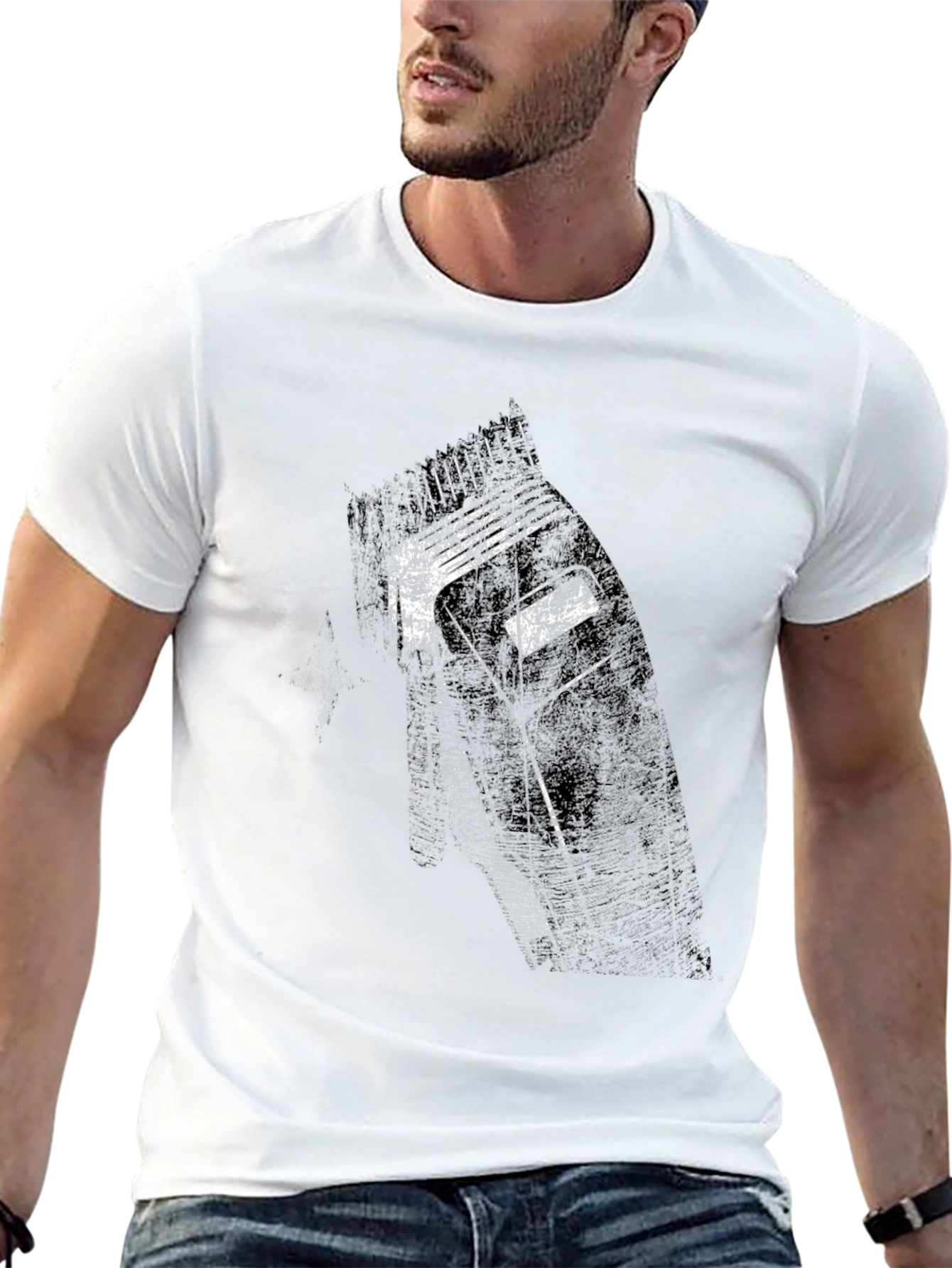 Black Graphic Barber Clipper Black T-Shirt view 13