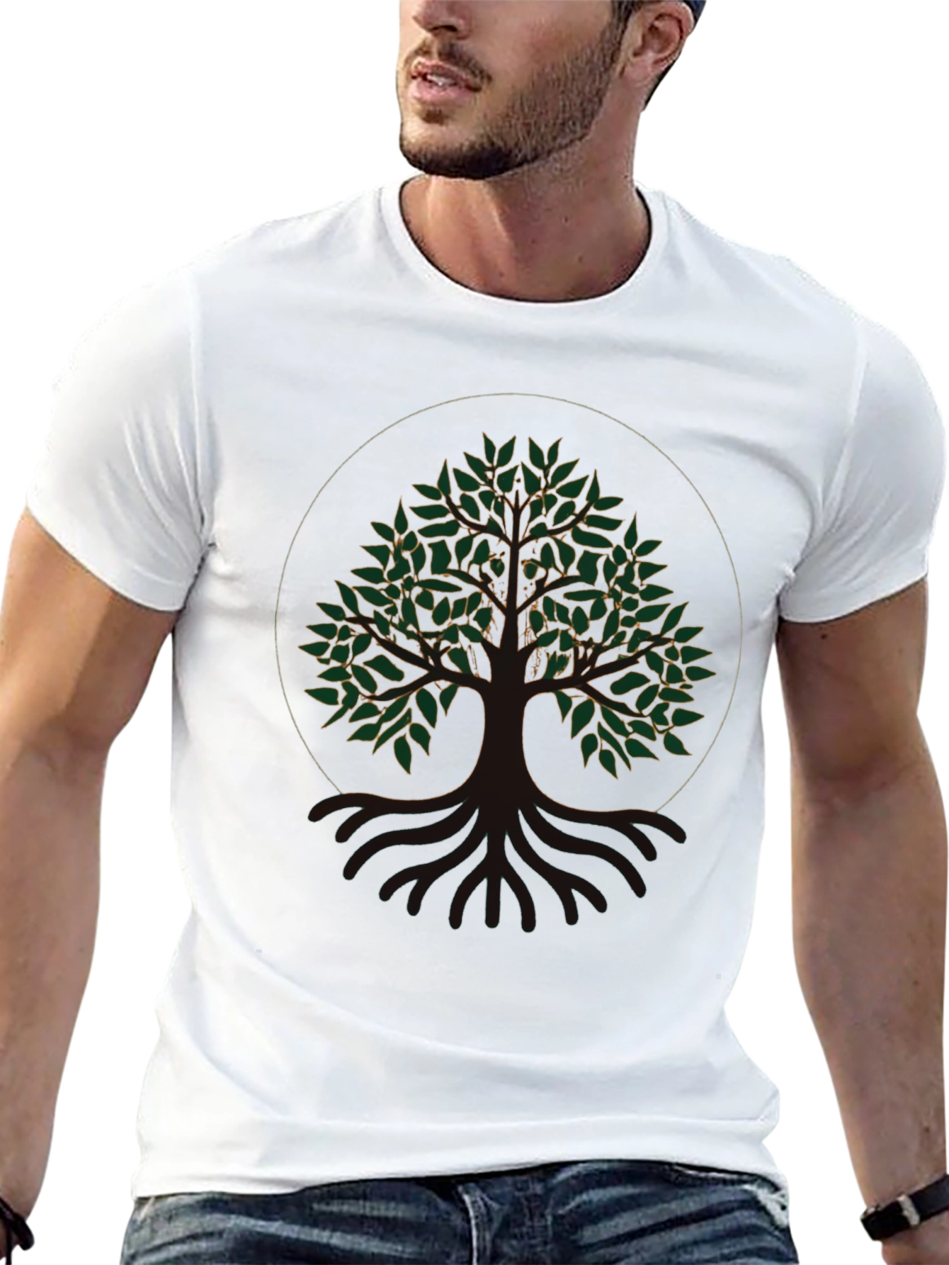 Black Tree of Life Graphic Tee - Black view 13