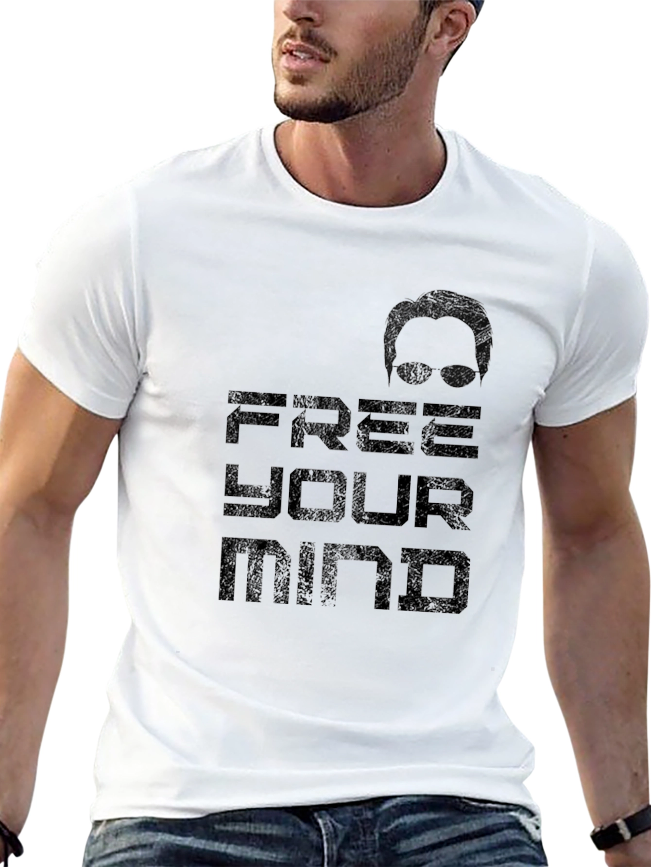Black Free Your Mind Graphic T-Shirt - Black view 13