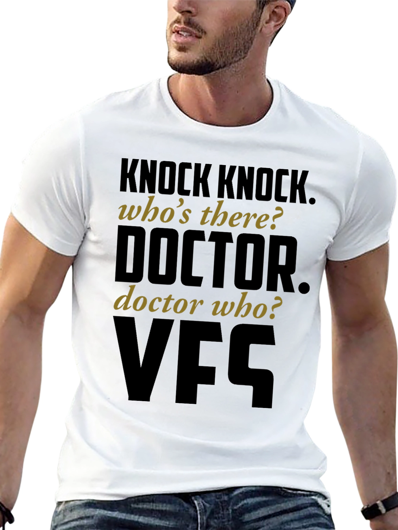 Black Knock Knock Doctor Who T-Shirt view 13
