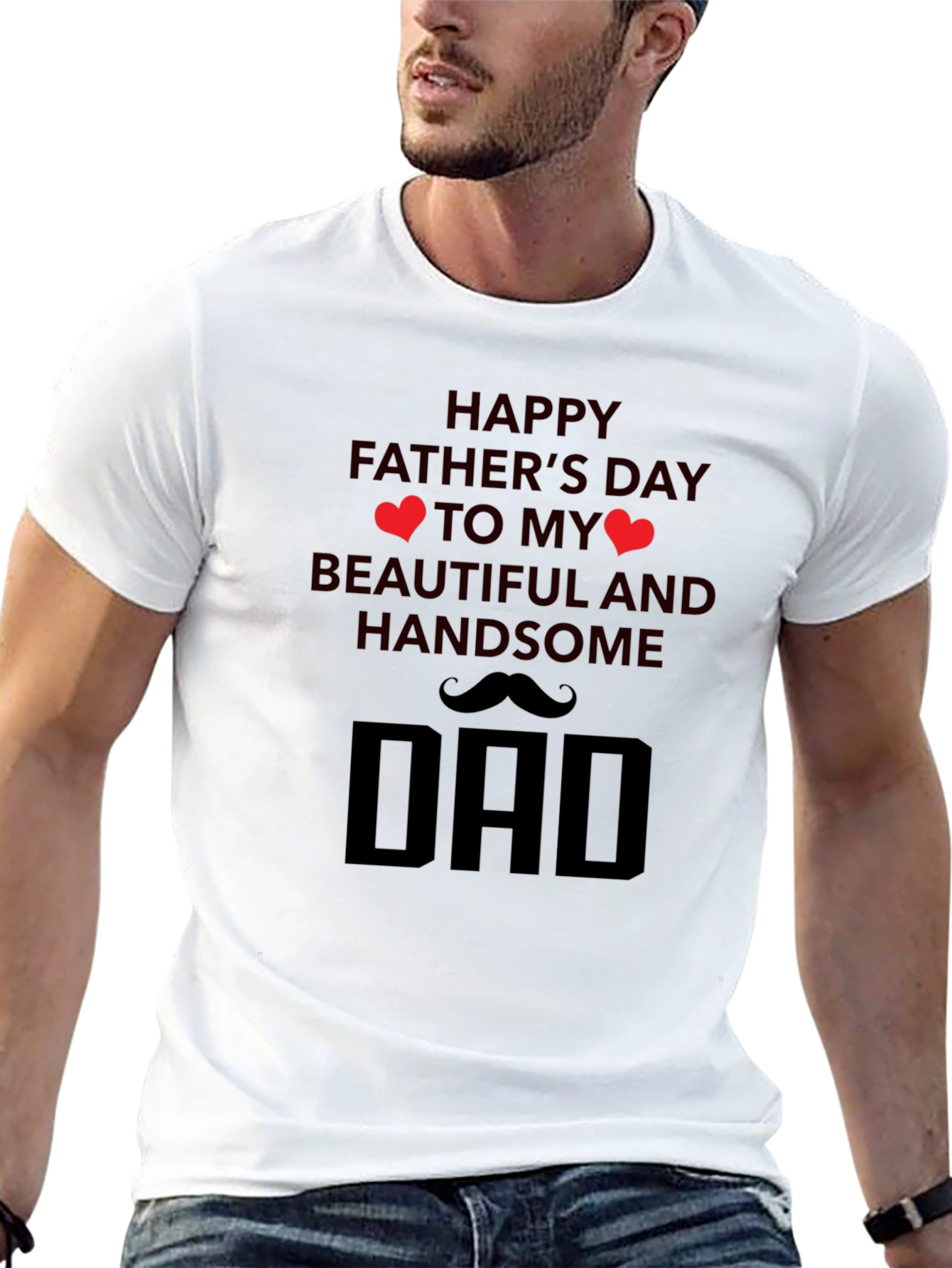 Black Happy Father's Day T-Shirt view 13