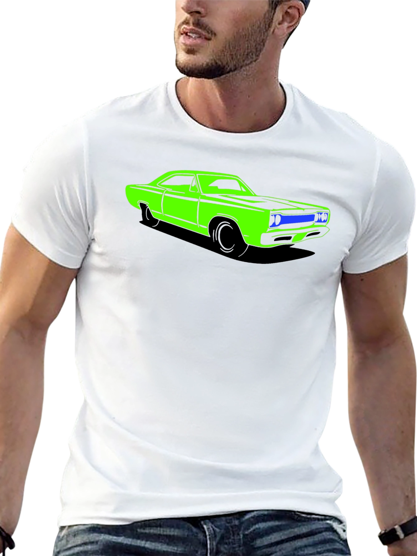 Black Classic Car Graphic T-Shirt - Cool Automotive Design view 13