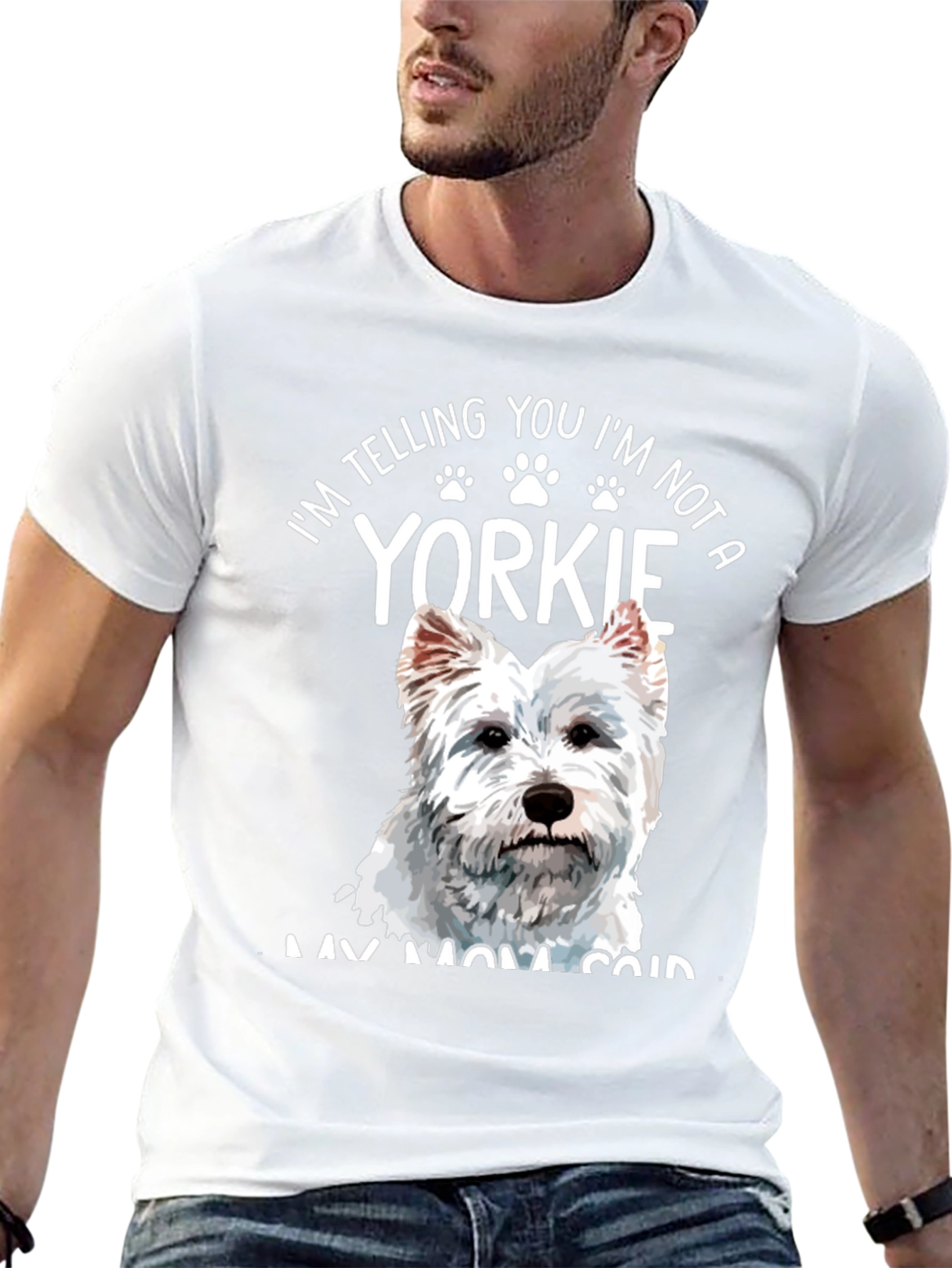 Black I'm Not A Yorkie T-Shirt view 13