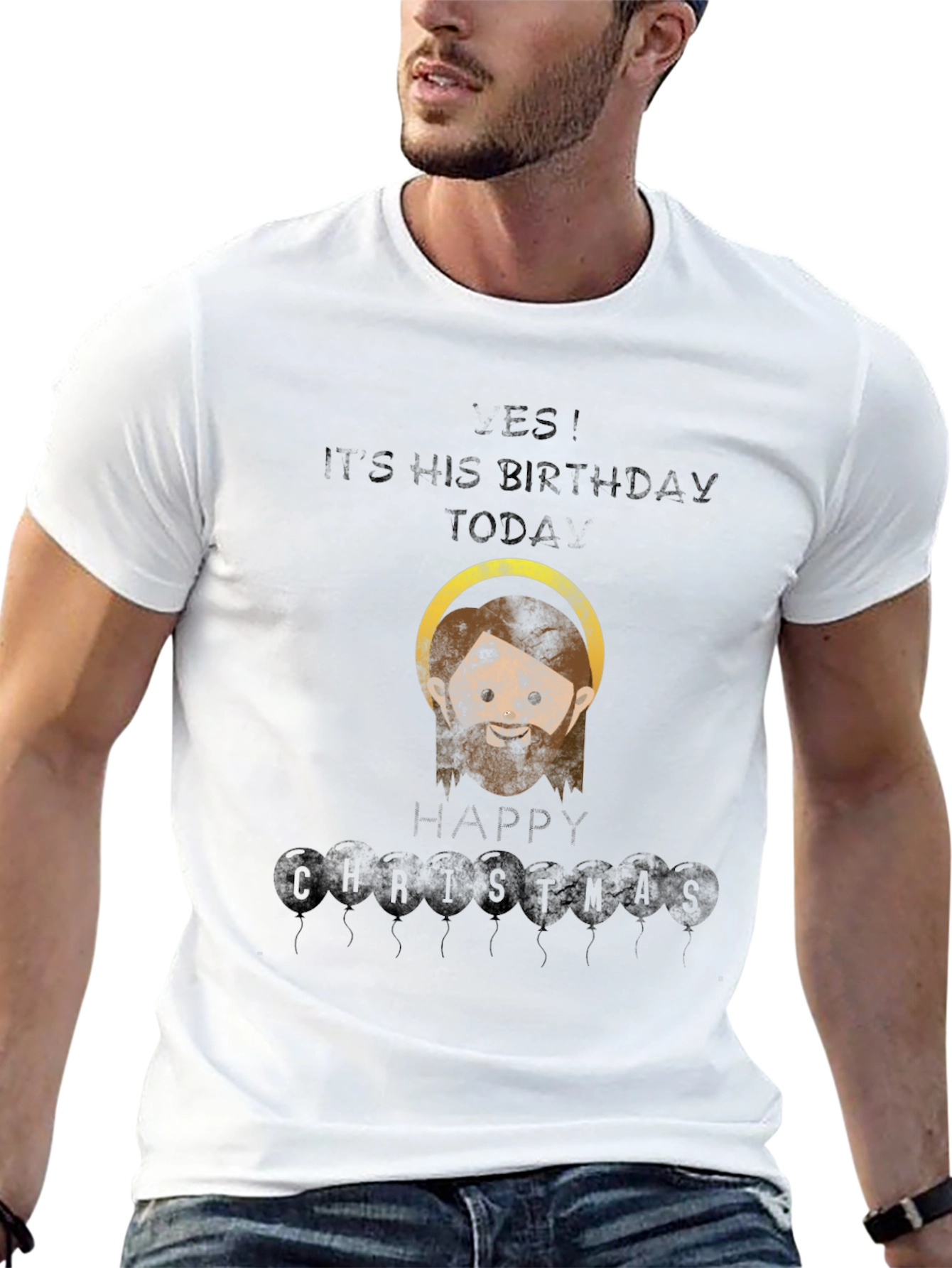 Black It's His Birthday Today Funny Graphic Tee view 13