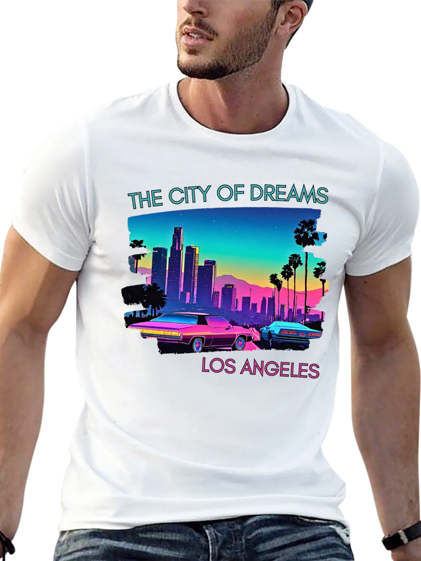 Retro Los Angeles Graphic T-Shirt - 13