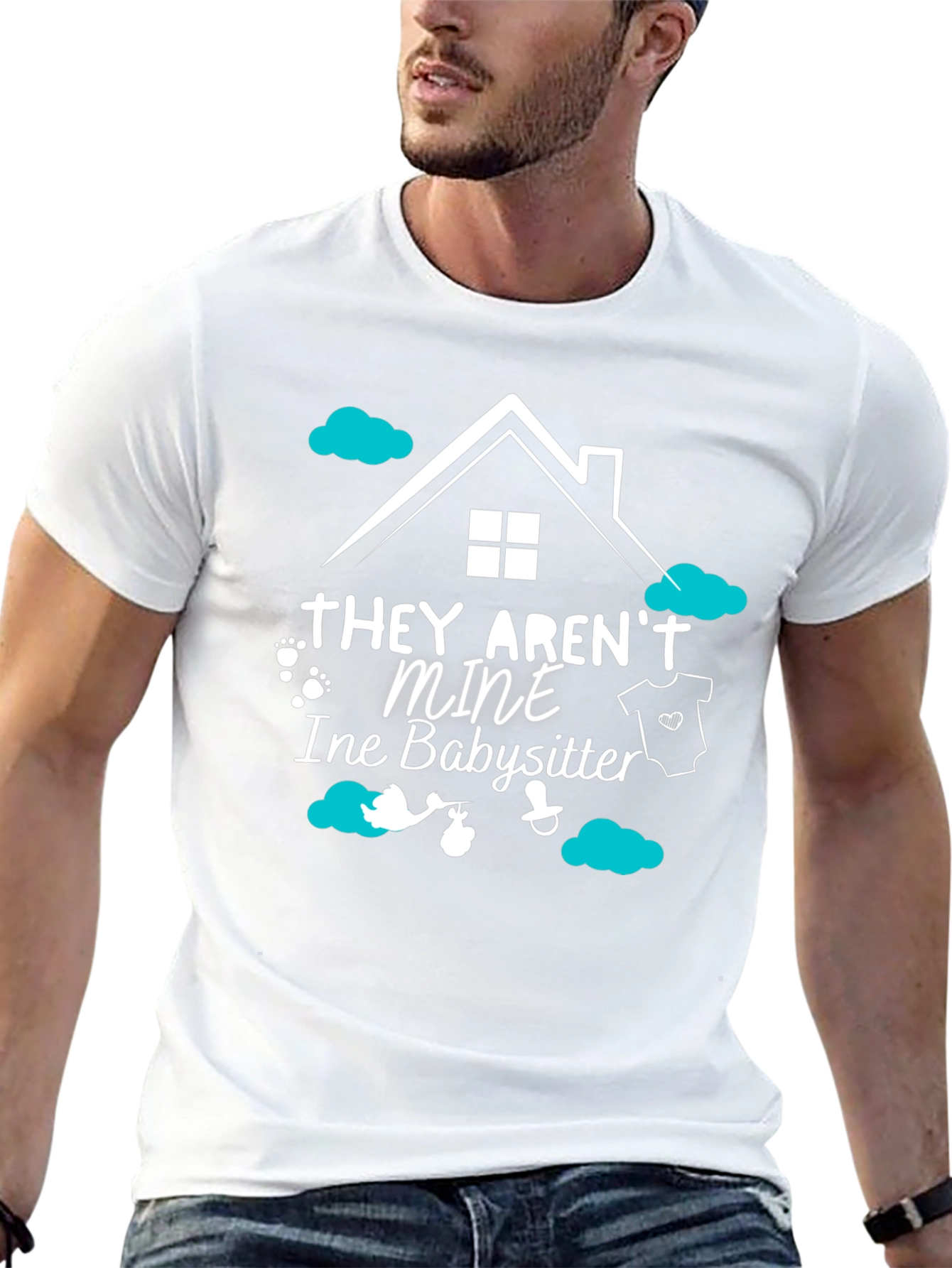 Black Babysitter Tee: "They Aren't Mine" view 13