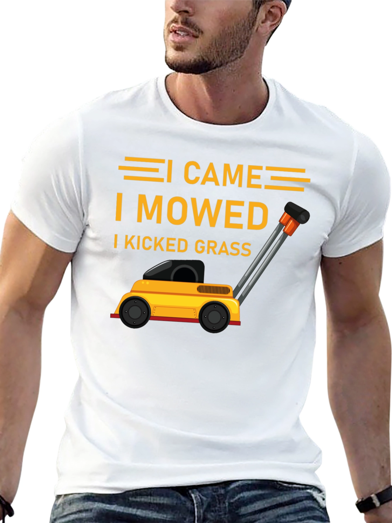 Black I Came I Mowed I Kicked Grass T-Shirt view 13