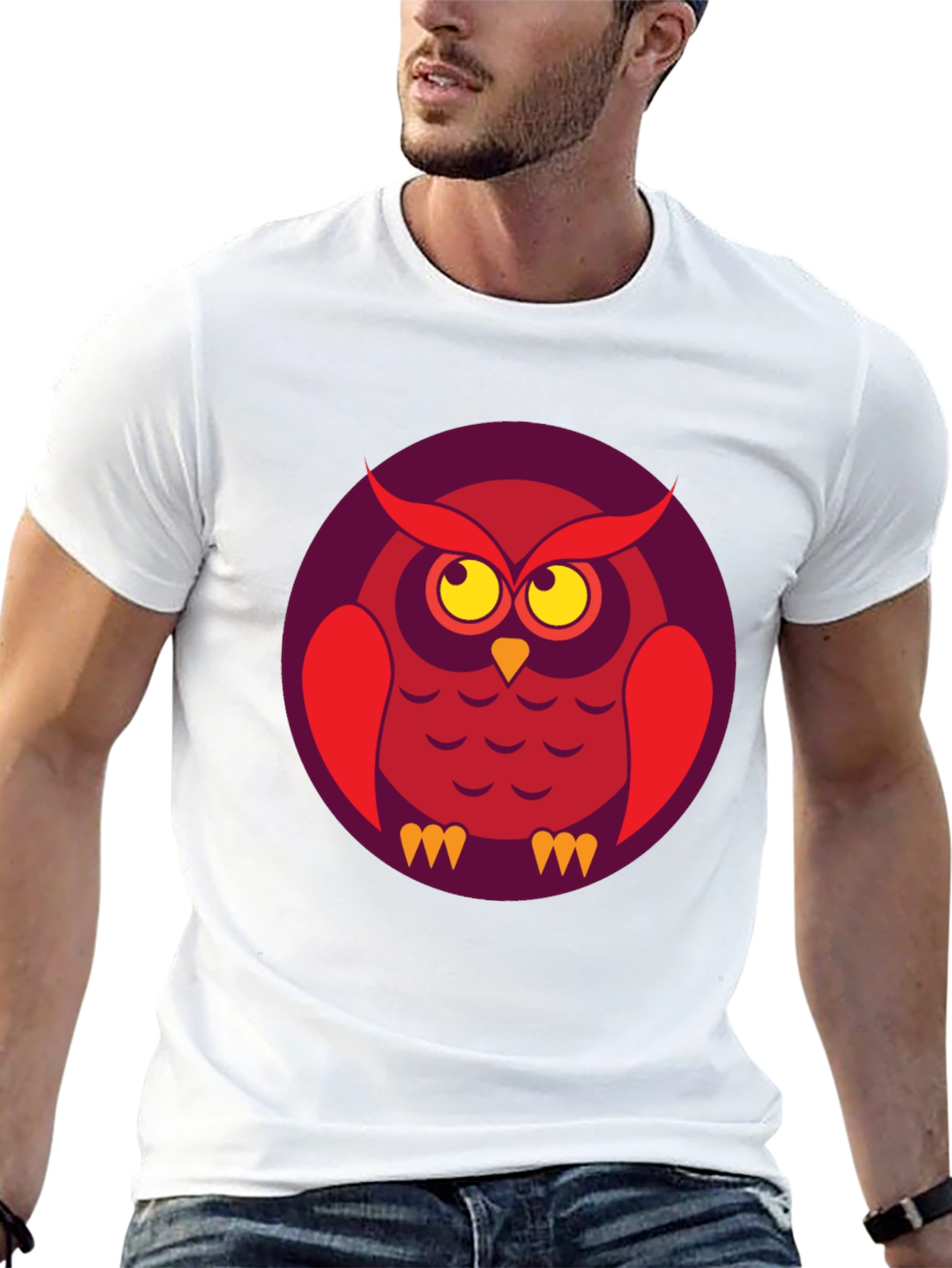 Black Cool Owl Graphic T-Shirt - Unique Design view 13