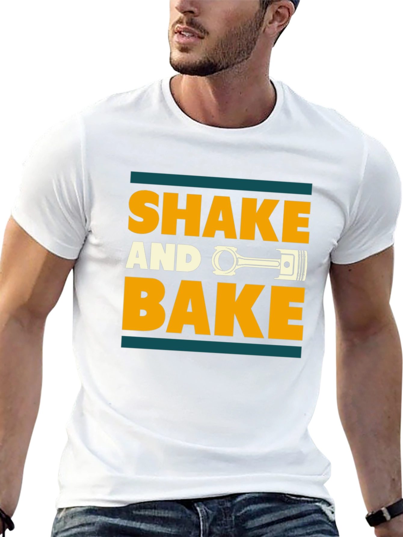 Black Shake and Bake T-Shirt - Humorous Automotive Design view 13