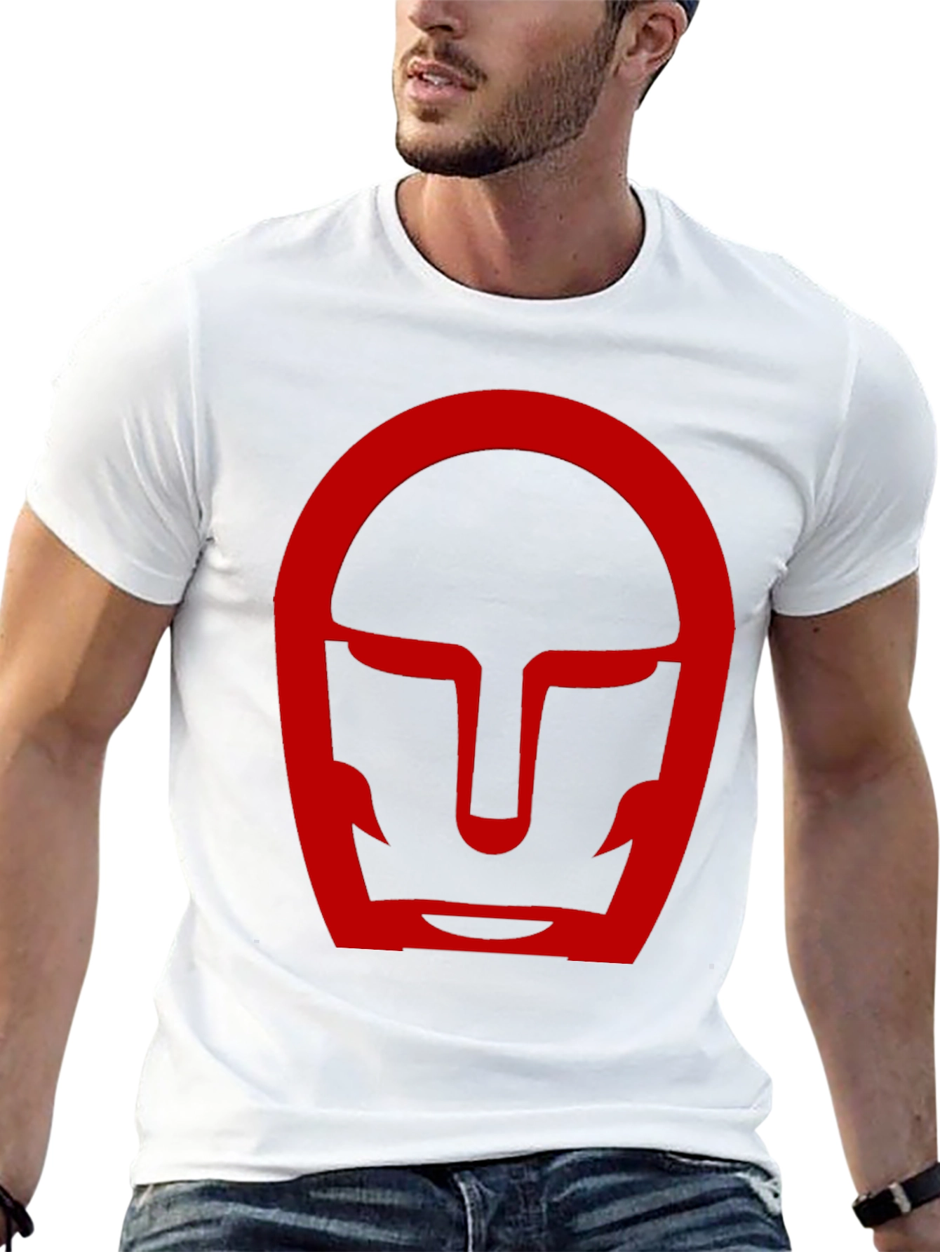 Black Red Helmet Graphic Black T-Shirt view 13