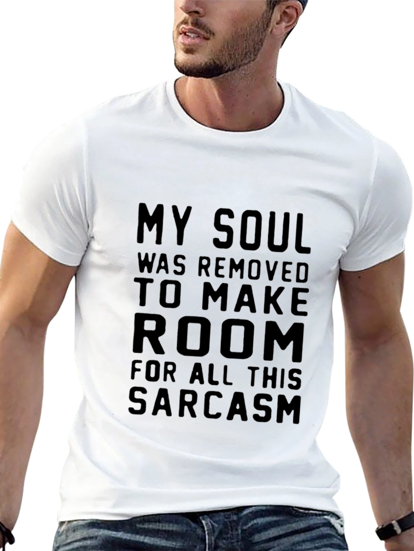 Black Sarcastic Soul Black Graphic T-Shirt view 13