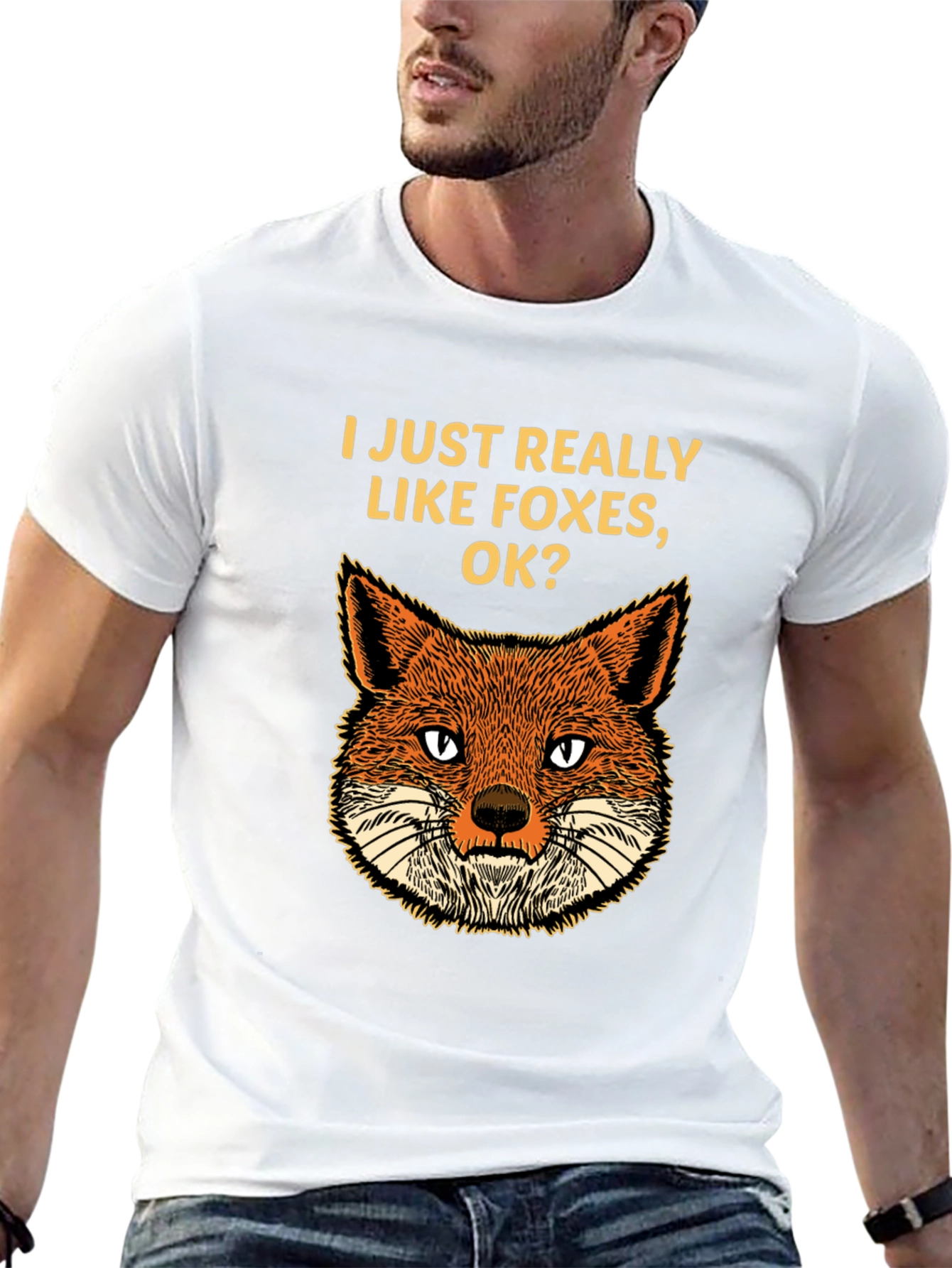Black Fox Lover T-Shirt - I Just Really Like Foxes, Ok? view 13