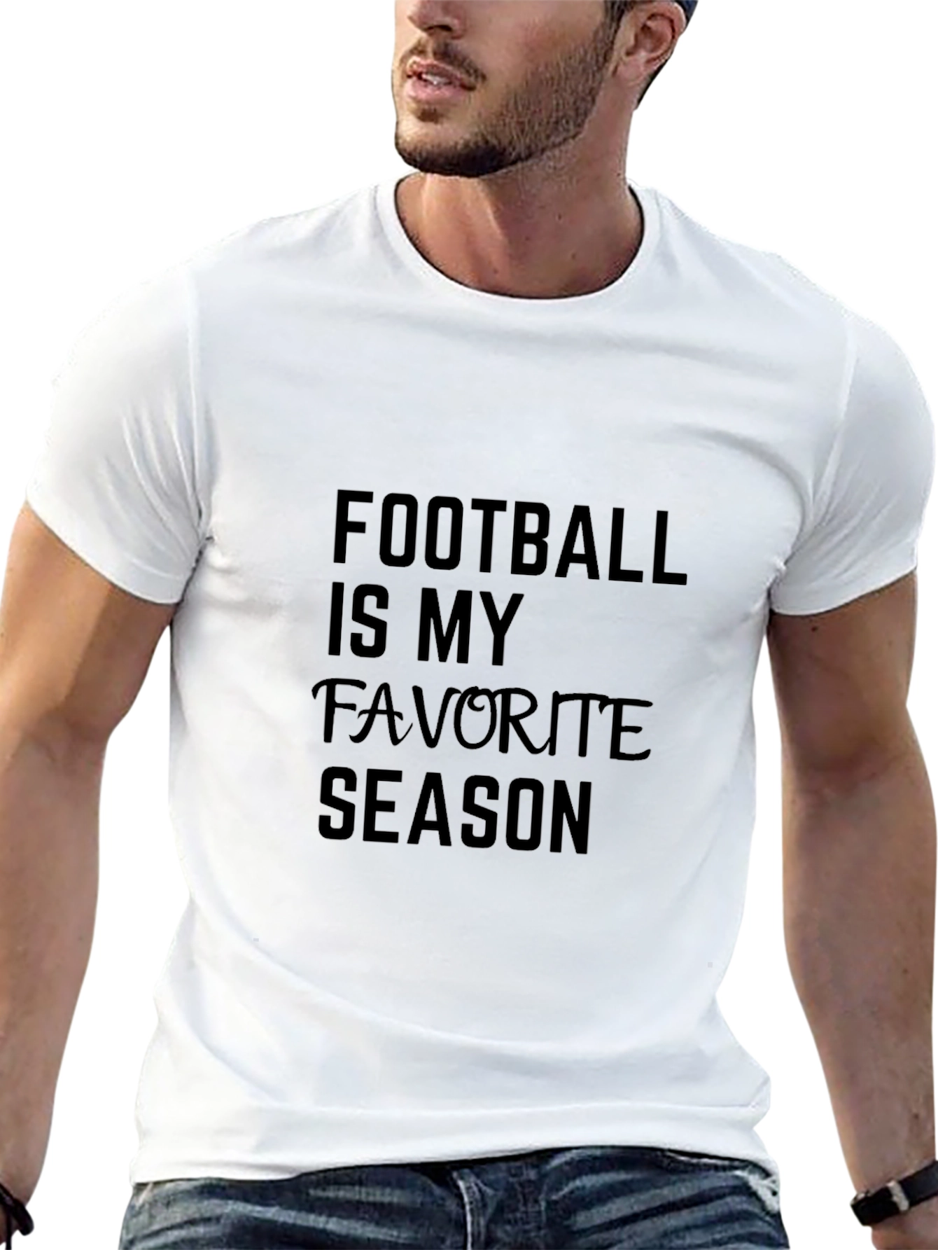 Black Football Is My Favorite Season Black T-Shirt view 13