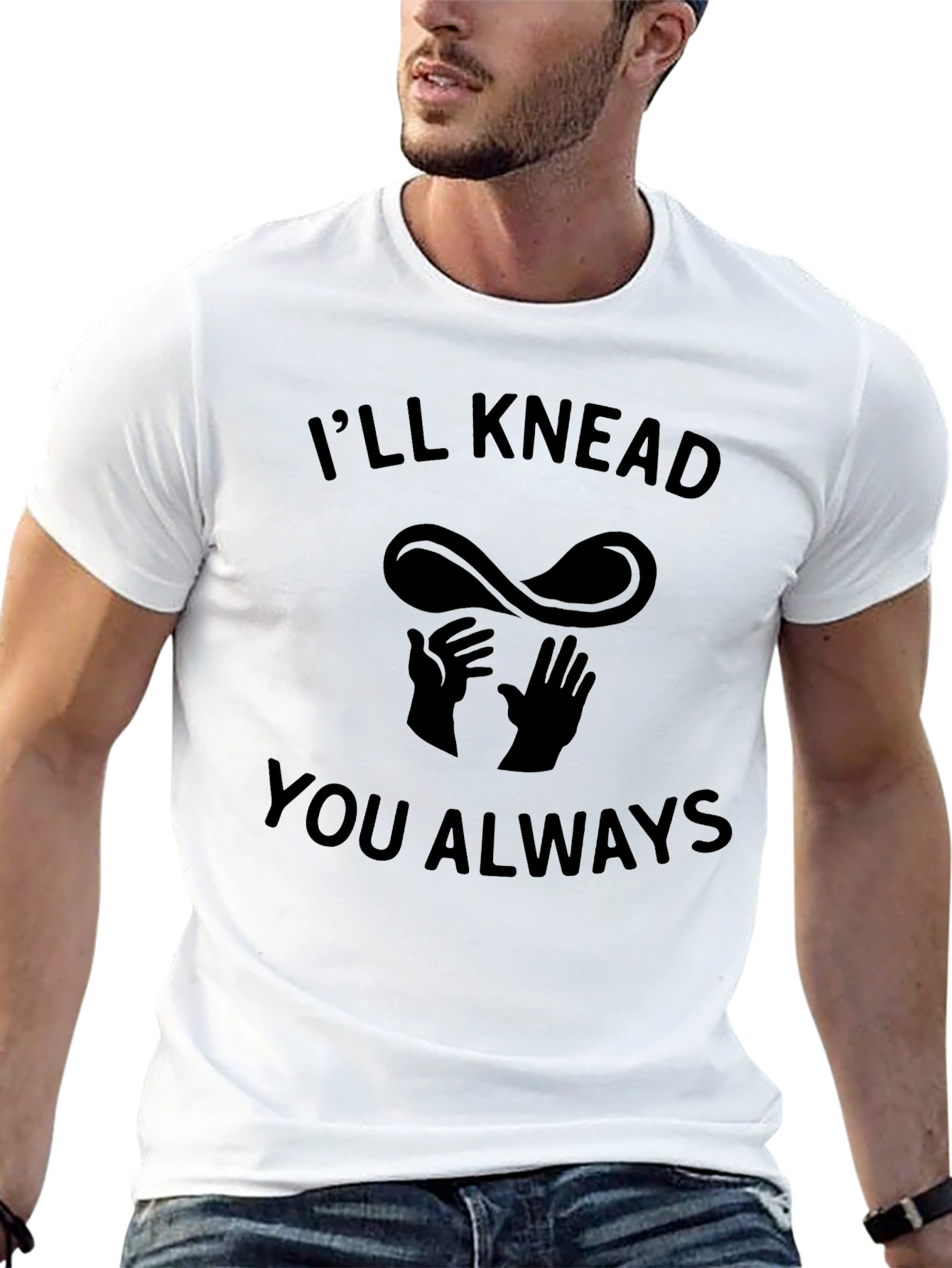 Black I'll Knead You Always Funny Pizza T-Shirt view 13