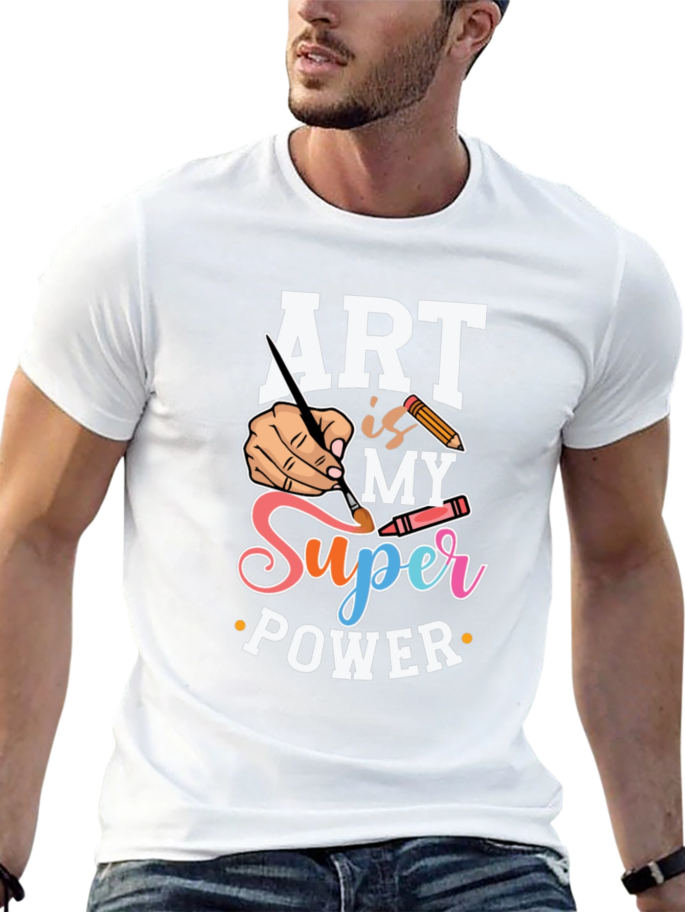 Black Art is My Super Power Graphic Tee - Artist T-Shirt view 13