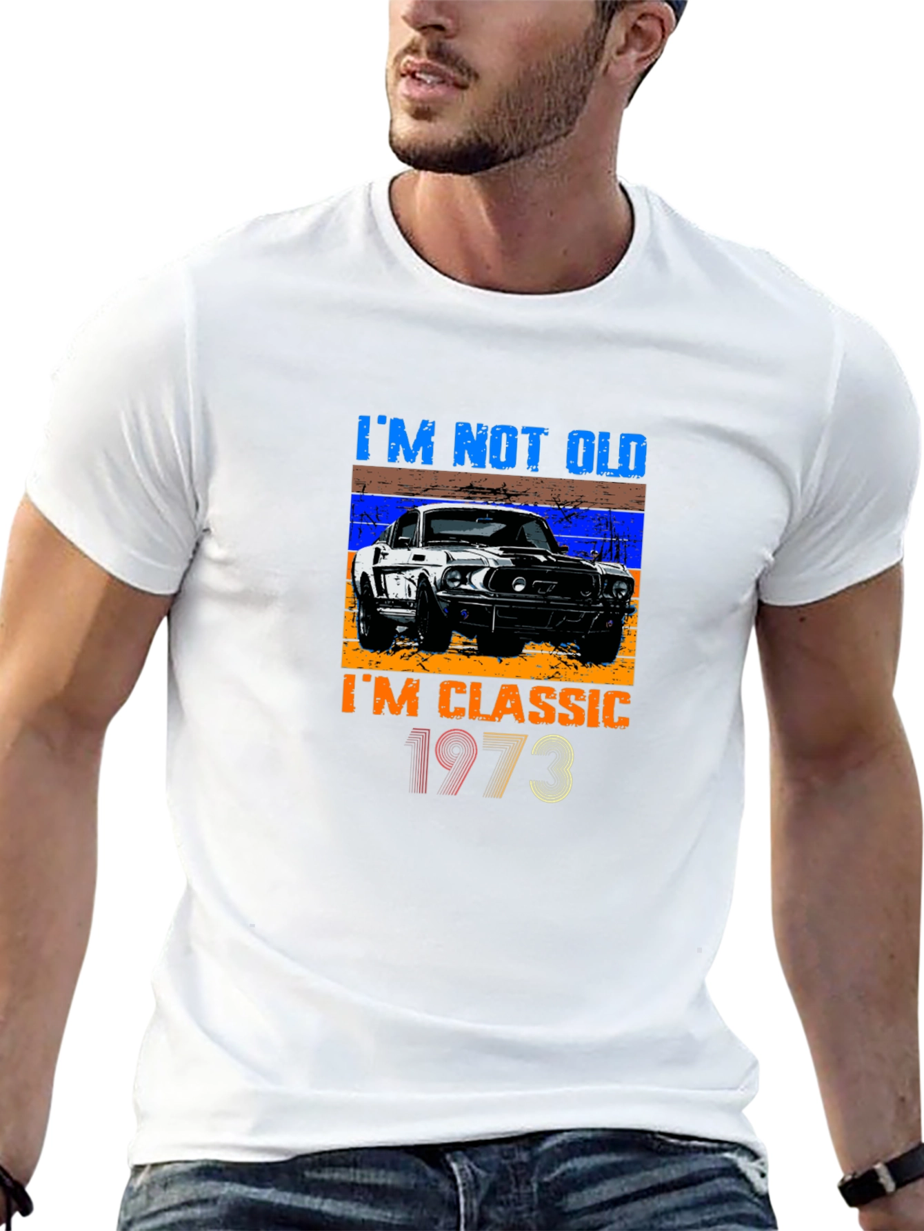 Black I'm Not Old, I'm Classic 1973 Black T-Shirt view 13