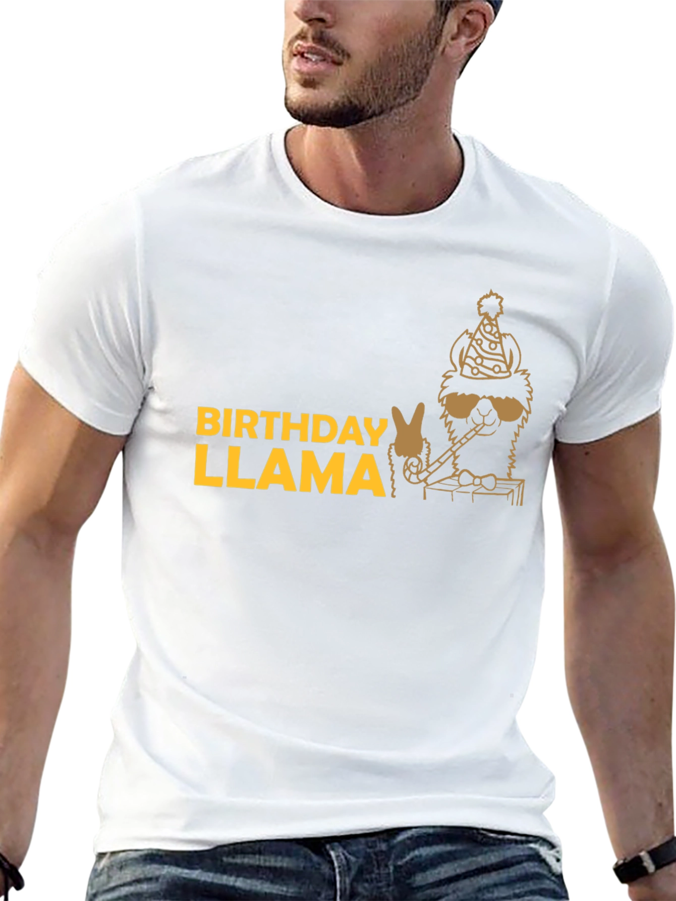 Black Birthday Llama T-Shirt - Party Animal Tee view 13