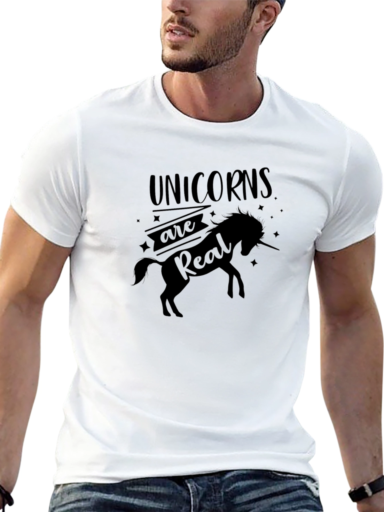 Black Unicorns Are Real Black T-Shirt view 13