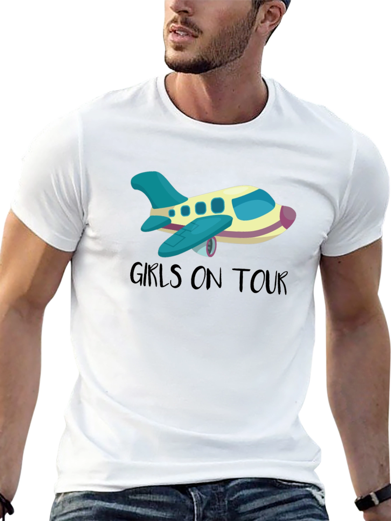 Black Girls On Tour T-Shirt - Airplane Design view 13