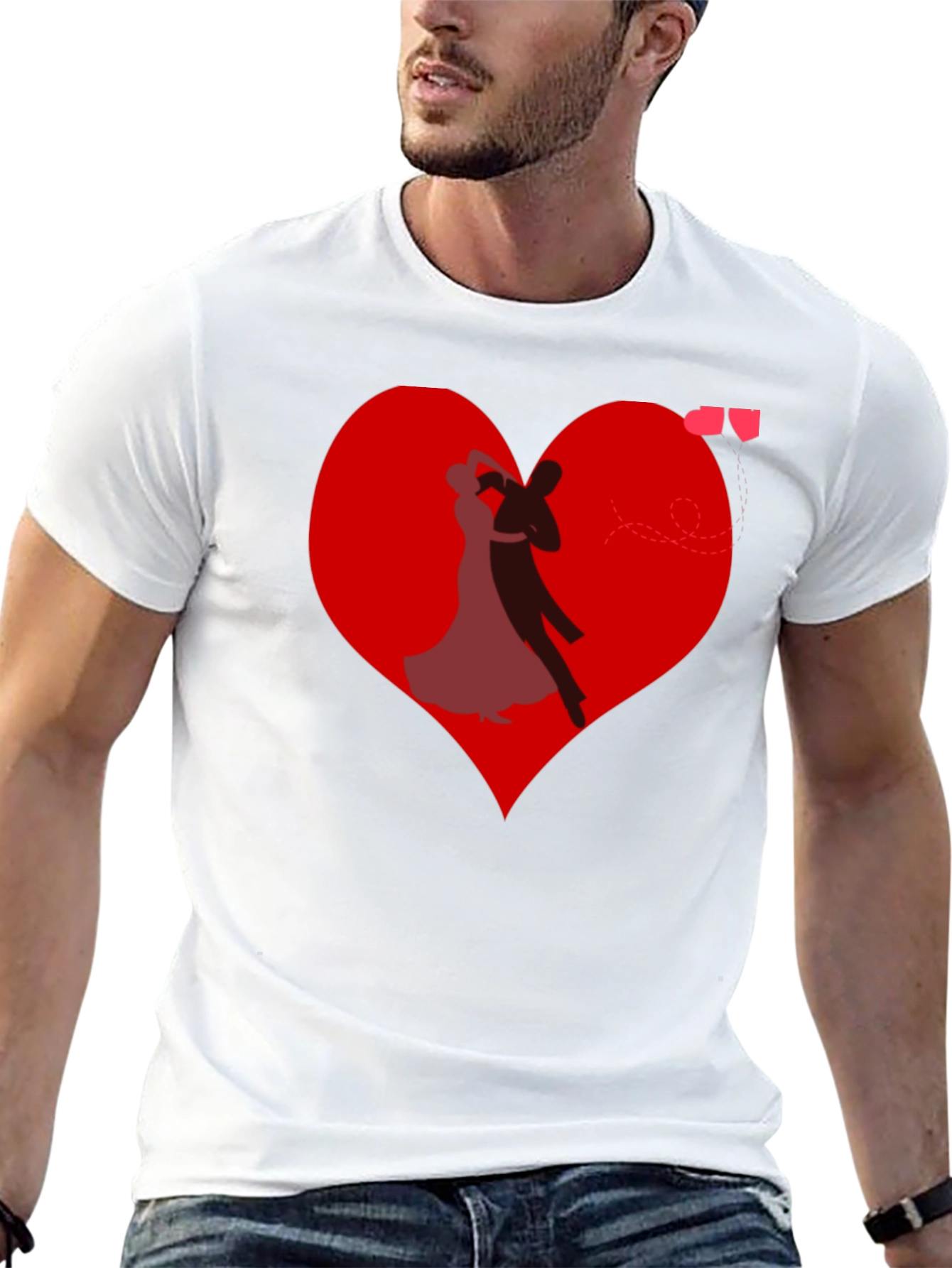 Black Romantic Dance Heart T-Shirt view 13