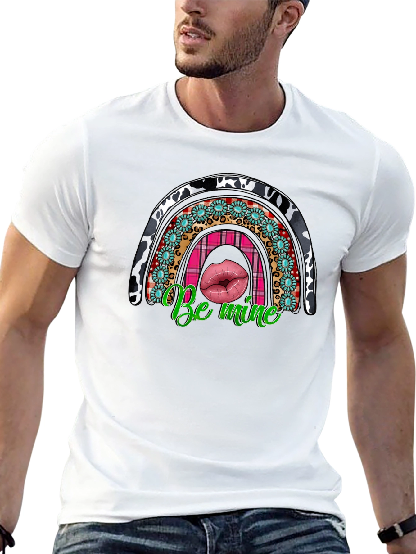 Black Be Mine Rainbow Graphic Tee view 13