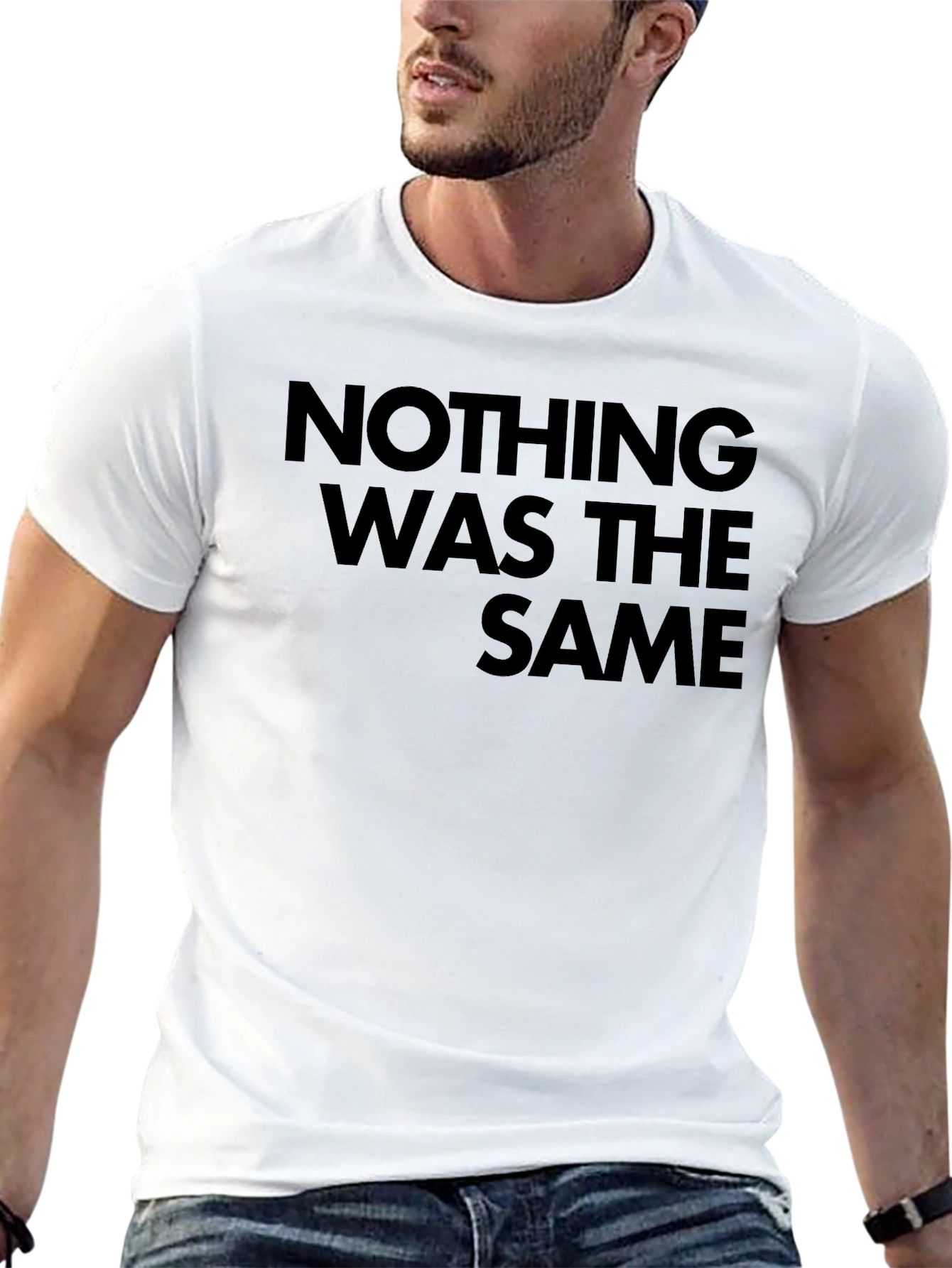 Black Nothing Was The Same Graphic Tee - Unisex Black T-Shirt view 13