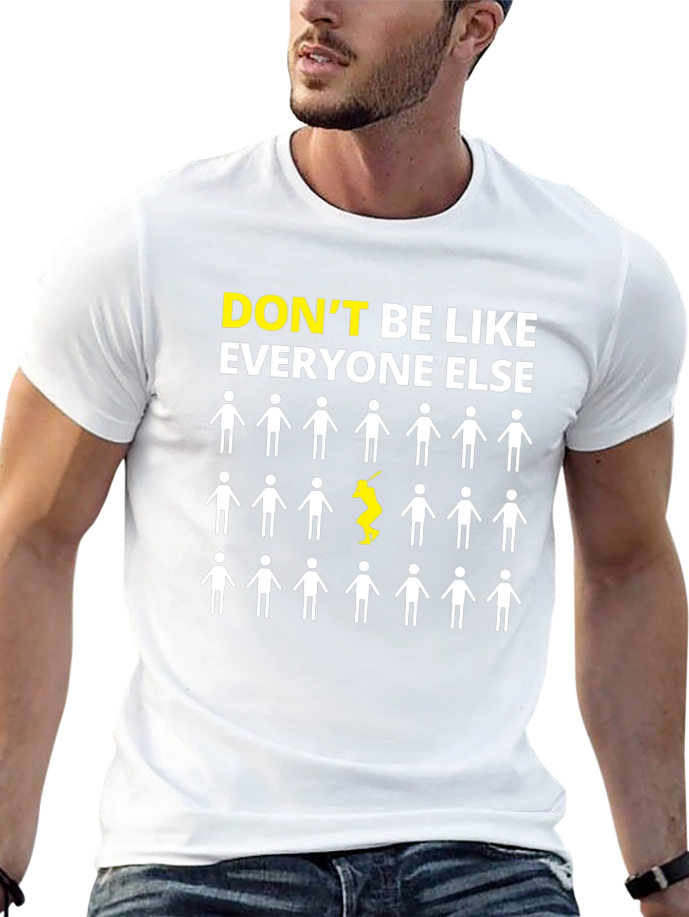 Black Don't Be Like Everyone Else Graphic T-Shirt view 13