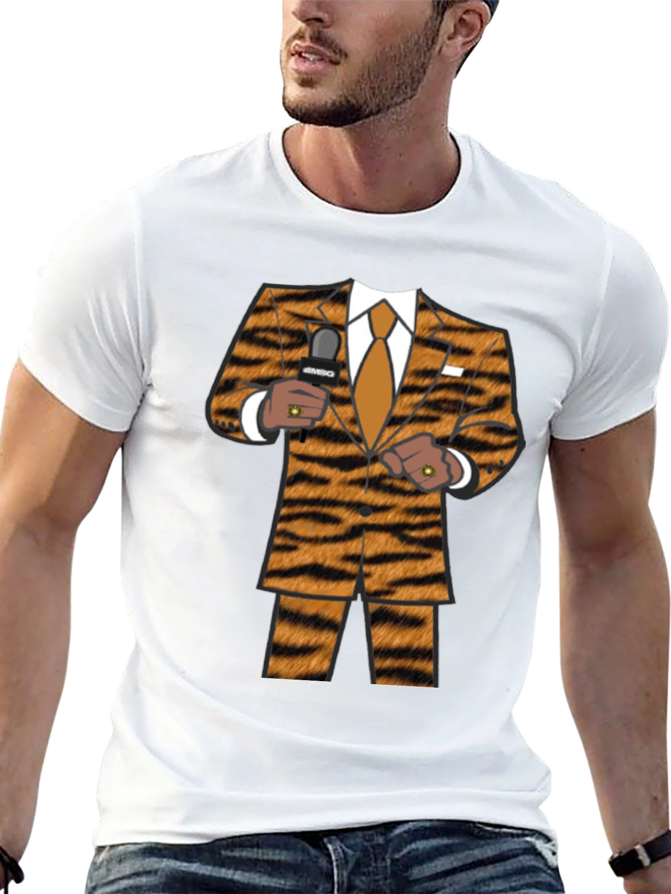 Black Tiger Suit T-Shirt - Funny Novelty Costume Tee view 13
