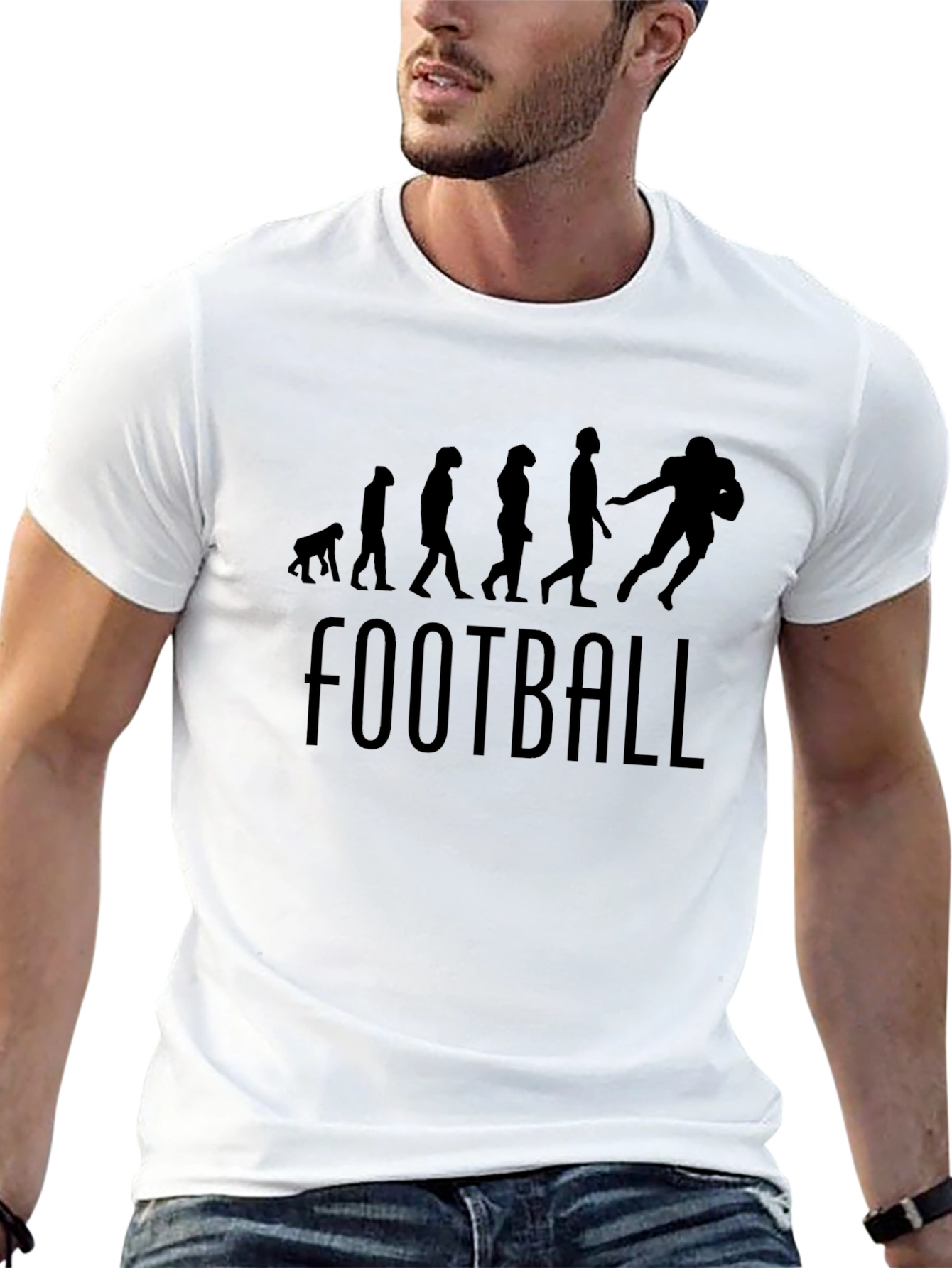 Black Evolution of Football Black T-Shirt view 13