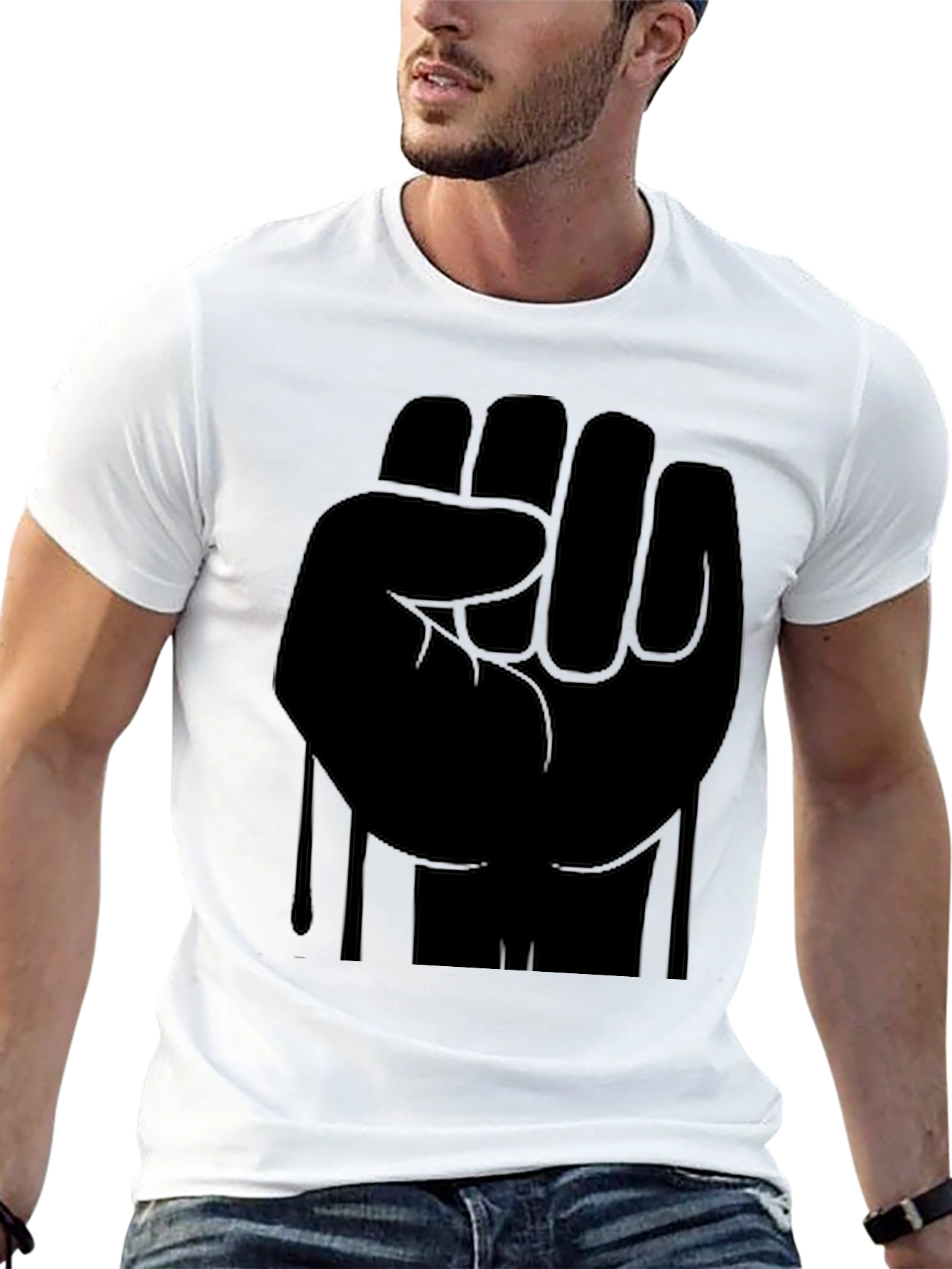 Black Black Fist Graphic T-Shirt - Solidarity Statement Tee view 13