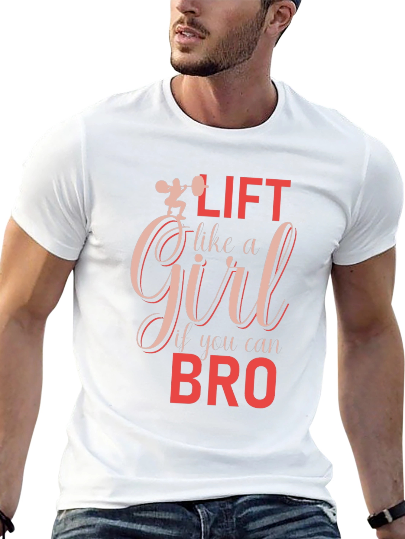 Black Lift Like a Girl T-Shirt - Funny Workout Tee view 13
