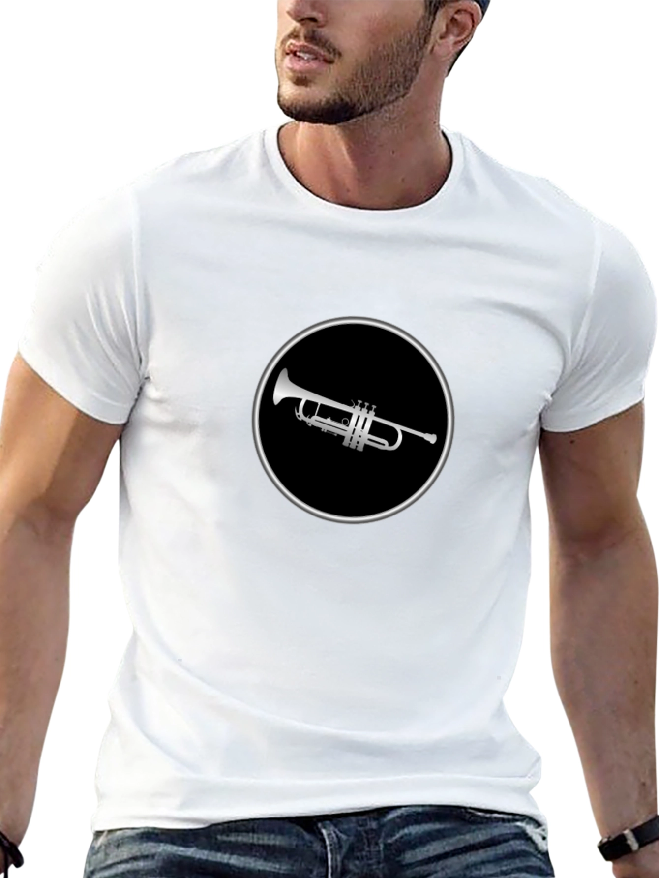 Black Trumpet Graphic Tee - Stylish Music Lover Shirt view 13