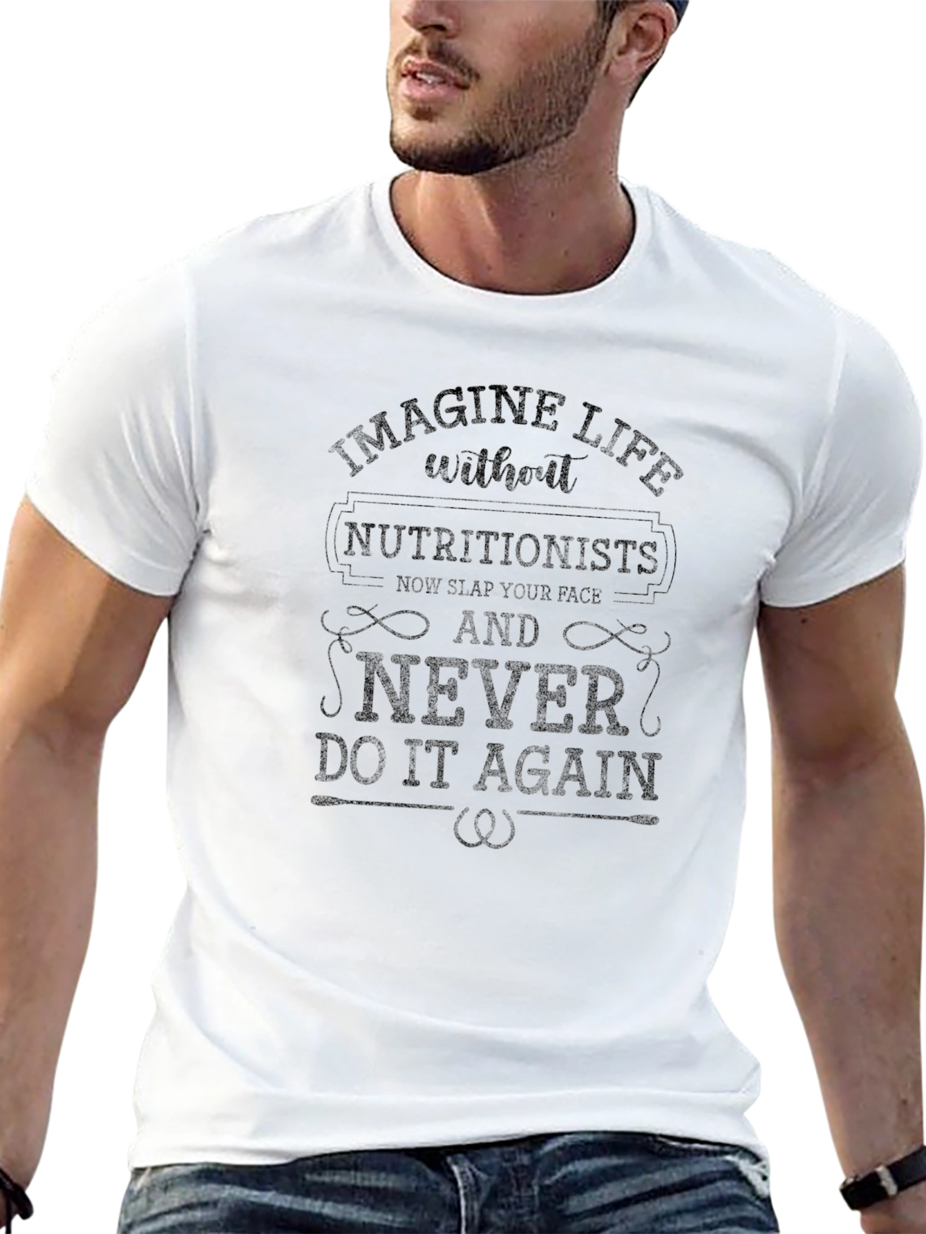 Black Imagine Life Without Nutritionists T-Shirt view 13