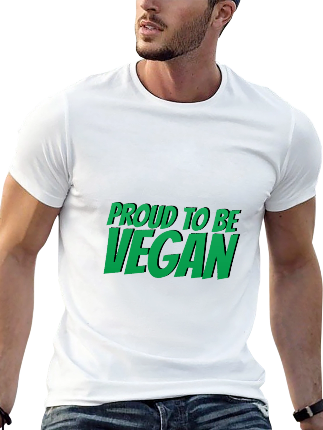 Black Proud to be Vegan Black T-Shirt view 13