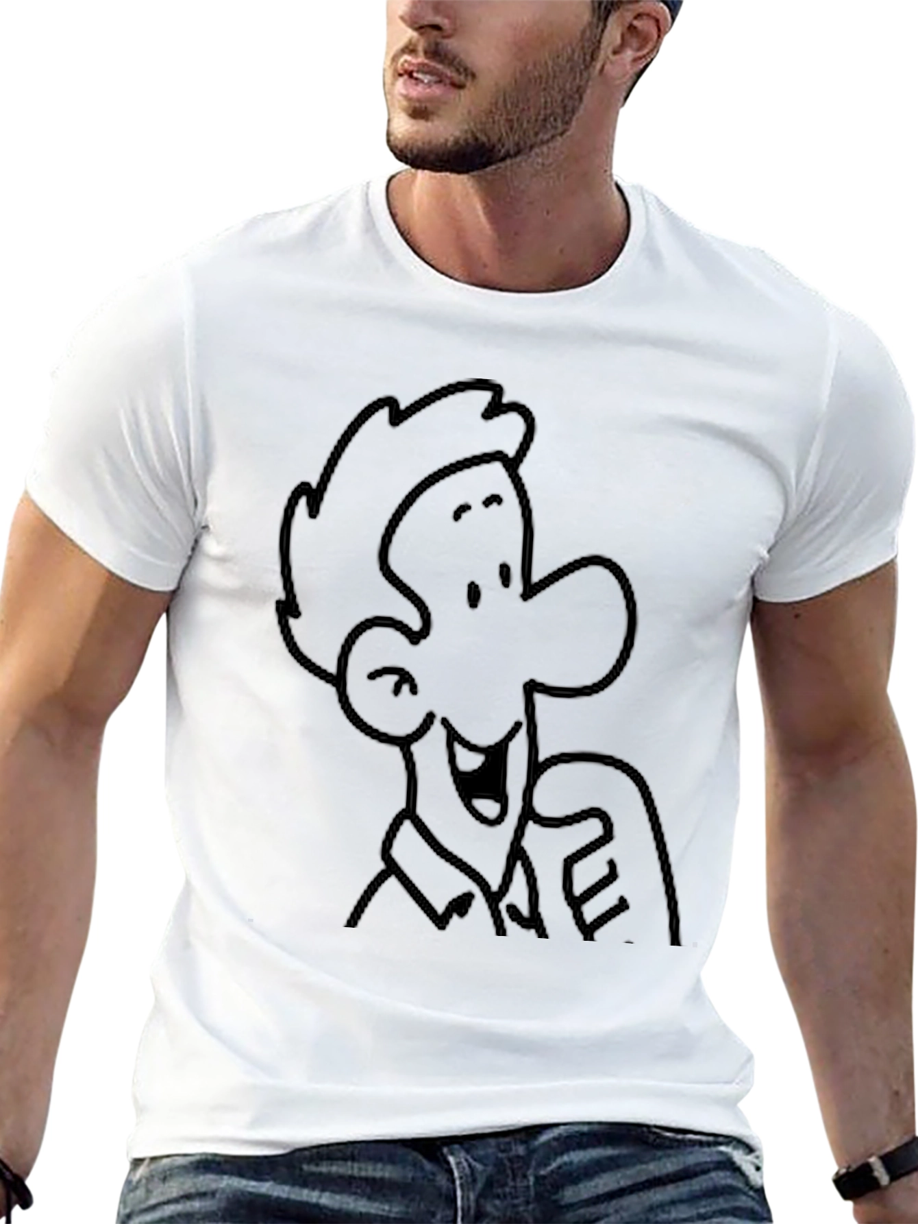 Black Cartoon Character Graphic Black T-Shirt view 13