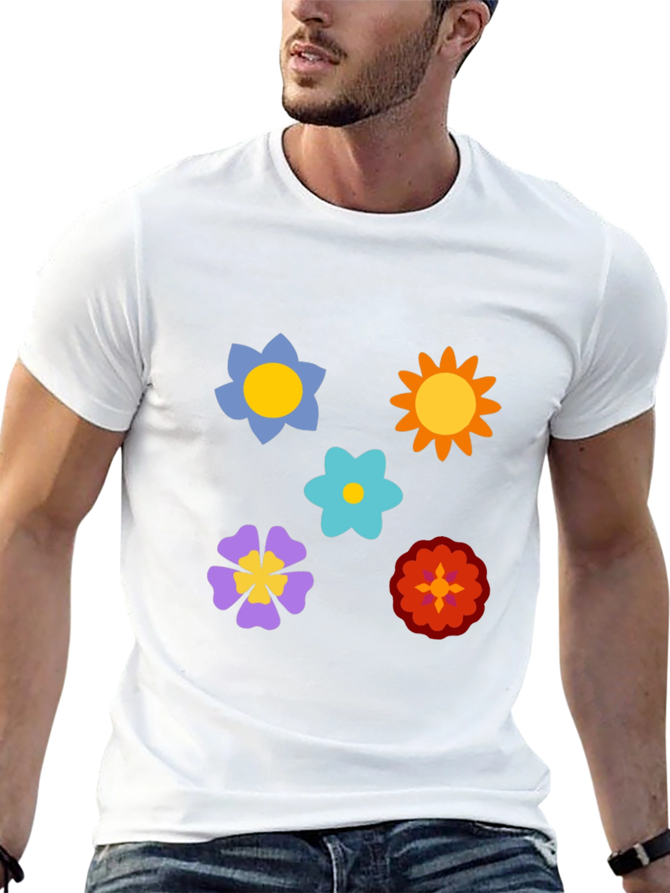 Black Floral Graphic Print T-Shirt view 13