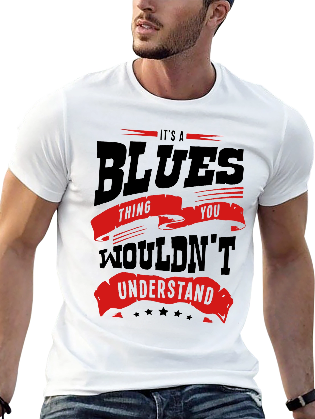 Black Blues Thing T-Shirt - Music Lover Tee view 13
