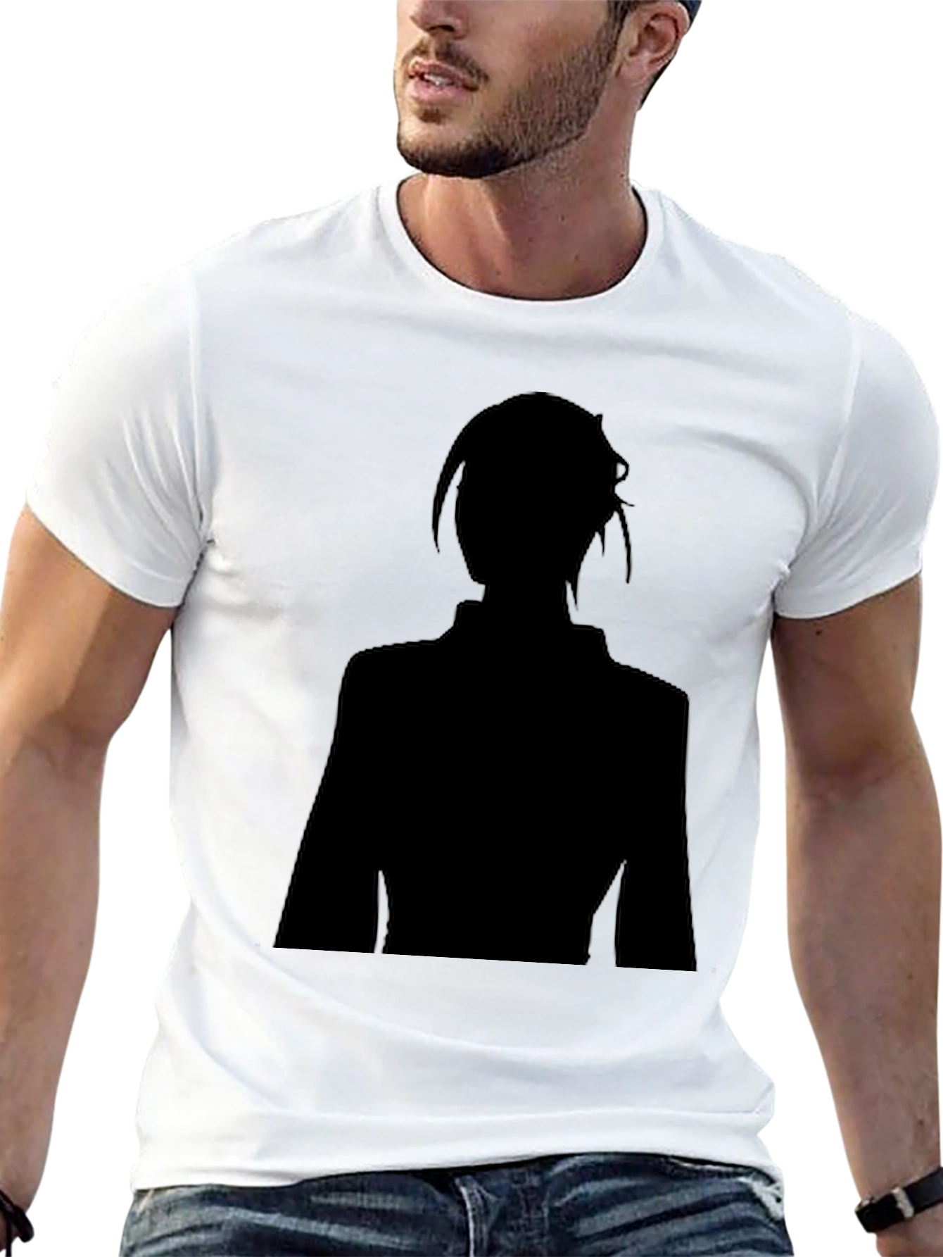Black Silhouette Graphic Black T-Shirt view 13