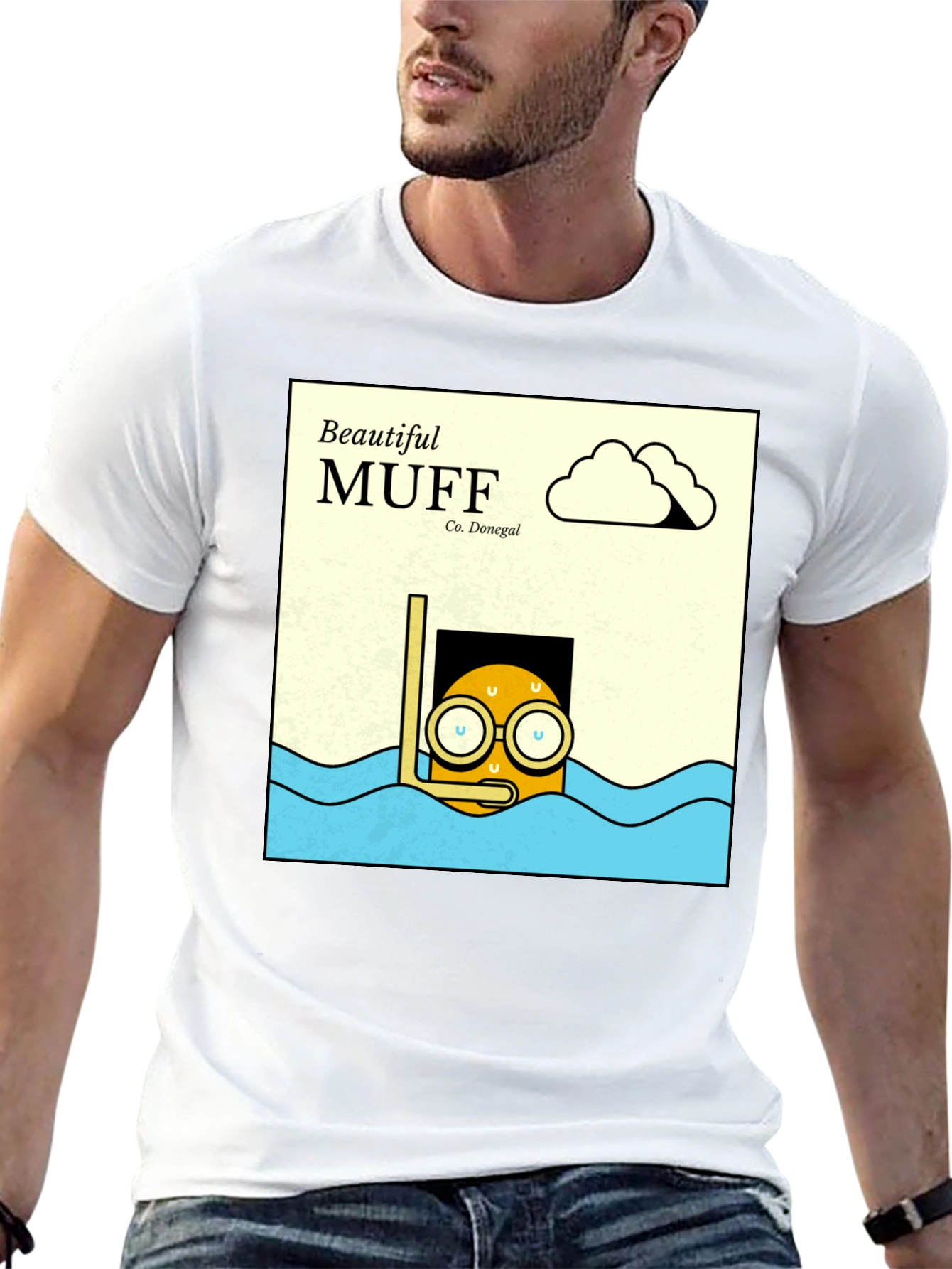 Black Beautiful Muff Diving T-Shirt view 13